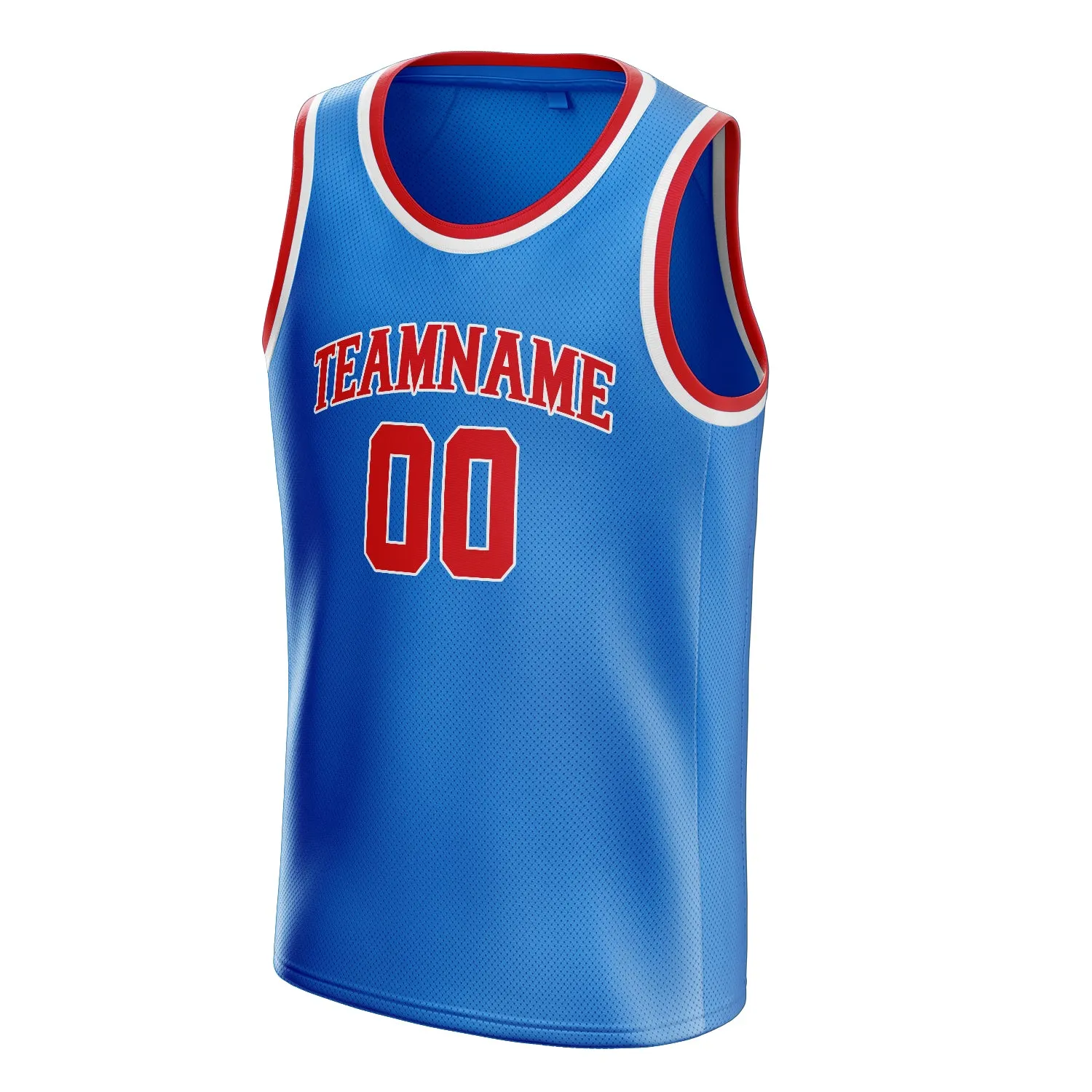 Custom Blue Red Solid-Color Basketball Jersey sold by Tailorly product image thumbnail 3