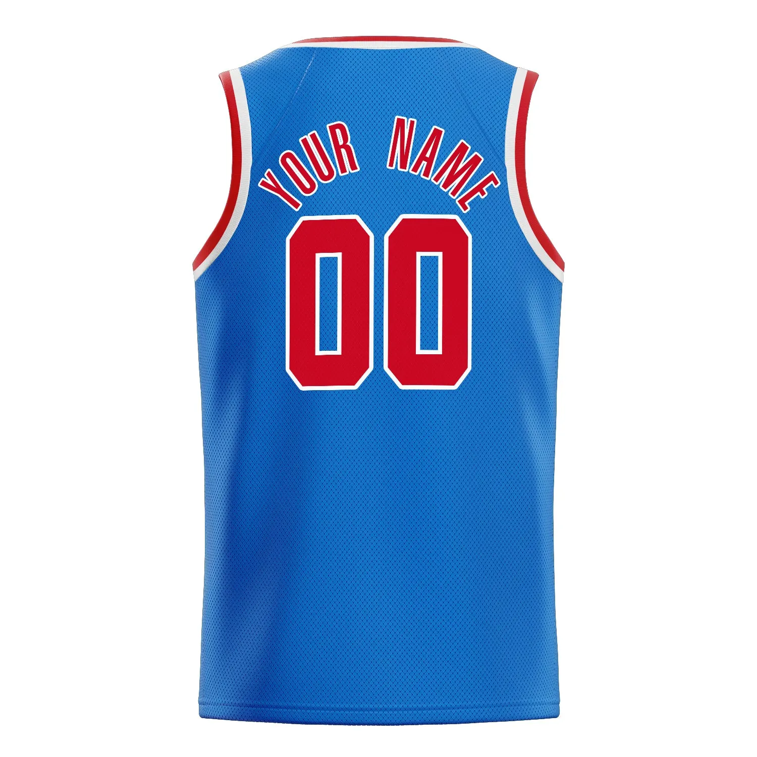 Custom Blue Red Solid-Color Basketball Jersey sold by Tailorly product image thumbnail 4