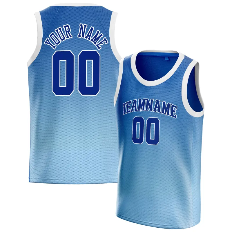 Custom Blue Navy Fade Basketball Jersey sold by Tailorly