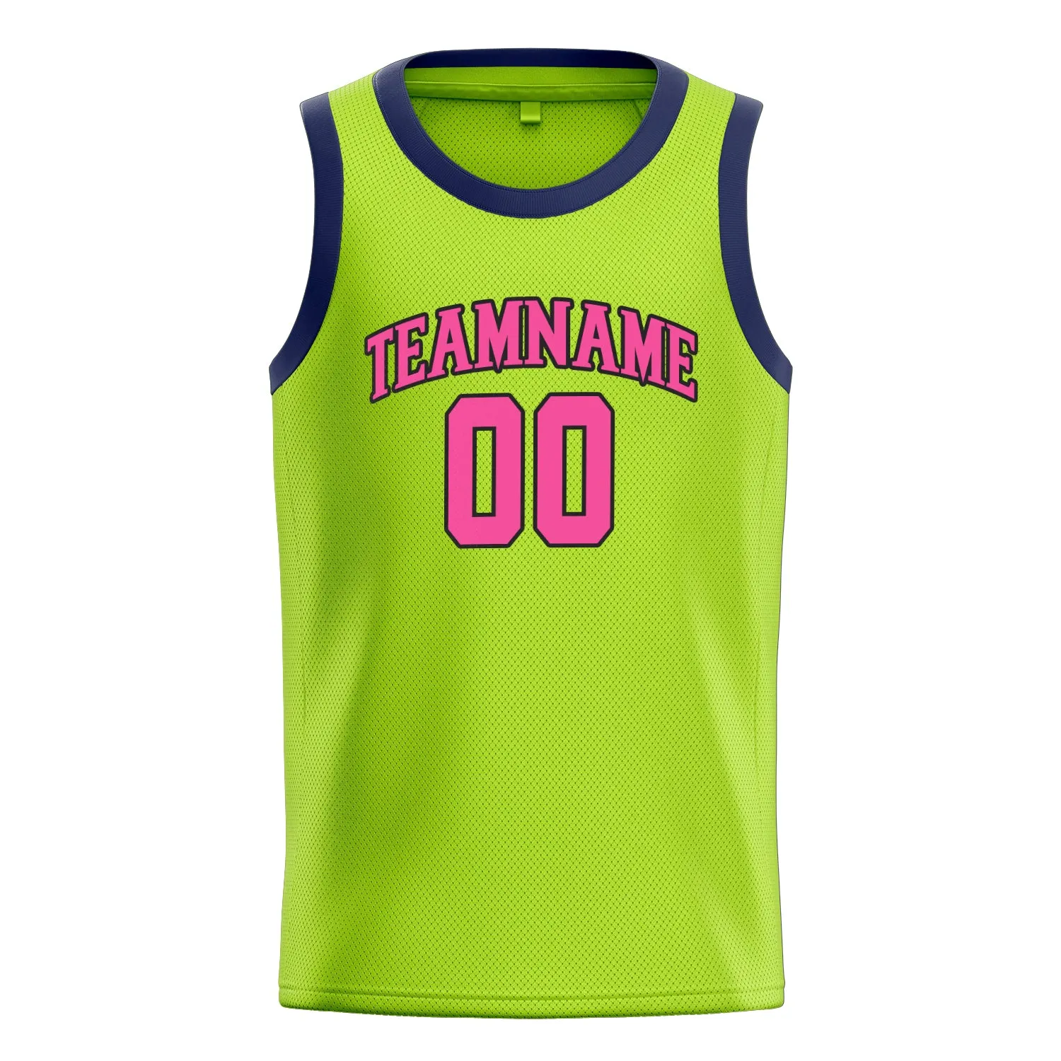 Custom Neon-Green Pink Solid-Color Basketball Jersey sold by Tailorly product image thumbnail 2