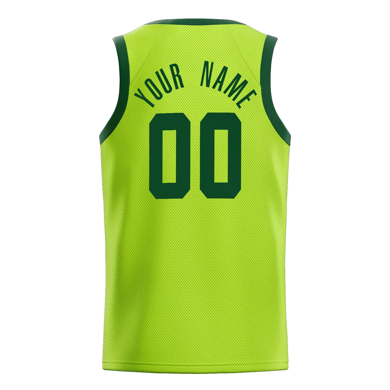 Custom Neon-Green Green Solid-Color Basketball Jersey sold by Tailorly product image thumbnail 4