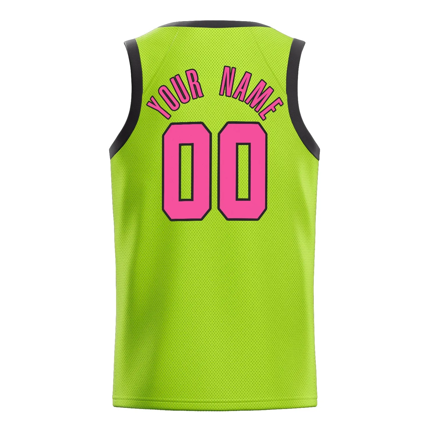 Custom Neon-Green Pink Solid-Color Basketball Jersey sold by Tailorly product image thumbnail 4