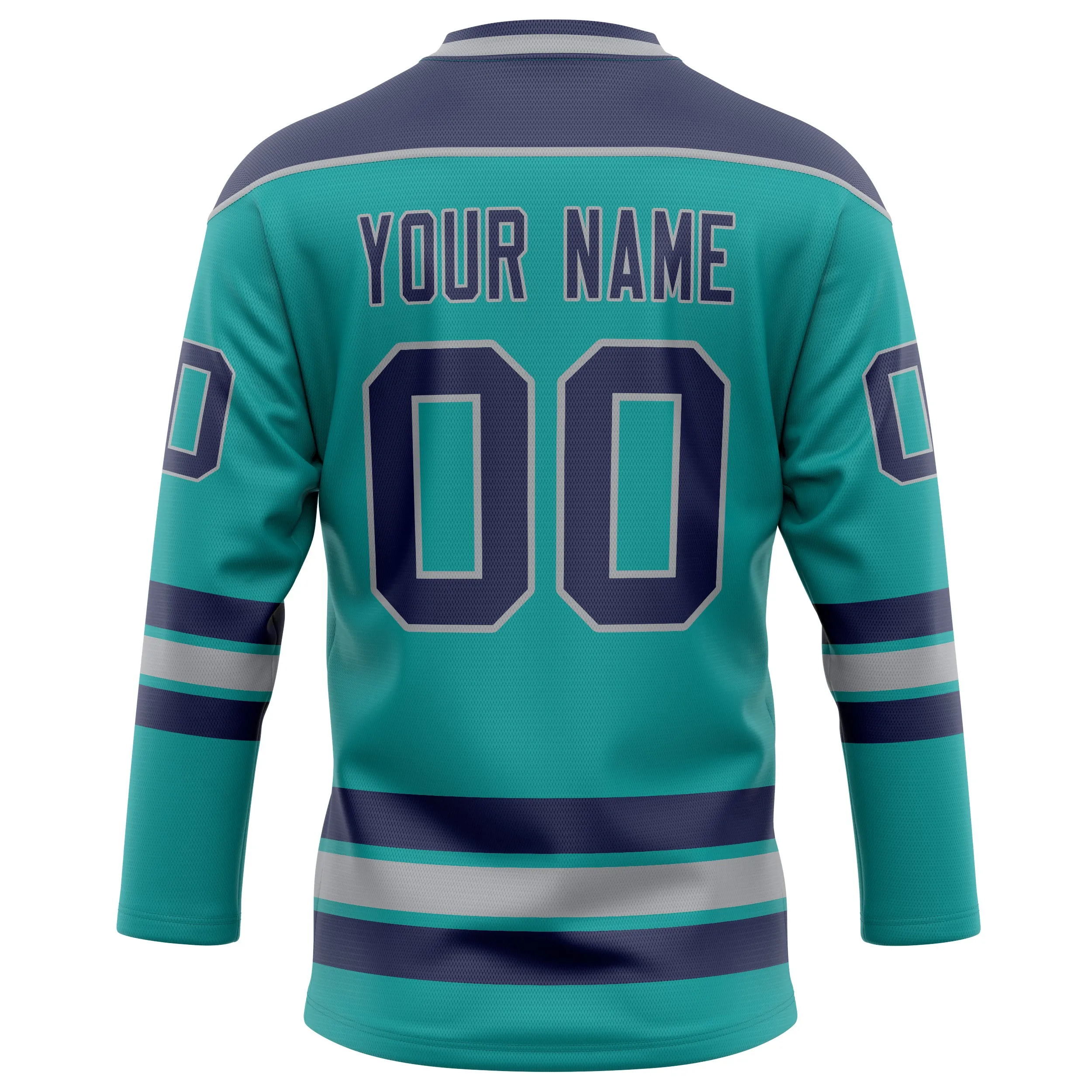 Custom Aqua Navy Solid Colour Hockey Jersey sold by Tailorly product image thumbnail 4