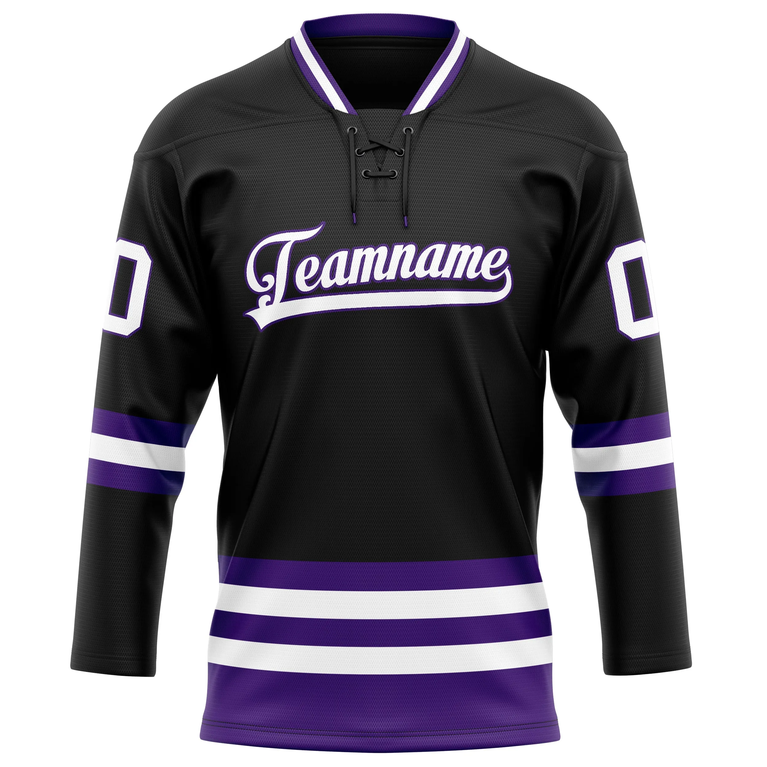 Custom Black Purple Solid Colour Hockey Jersey sold by Tailorly product image thumbnail 2