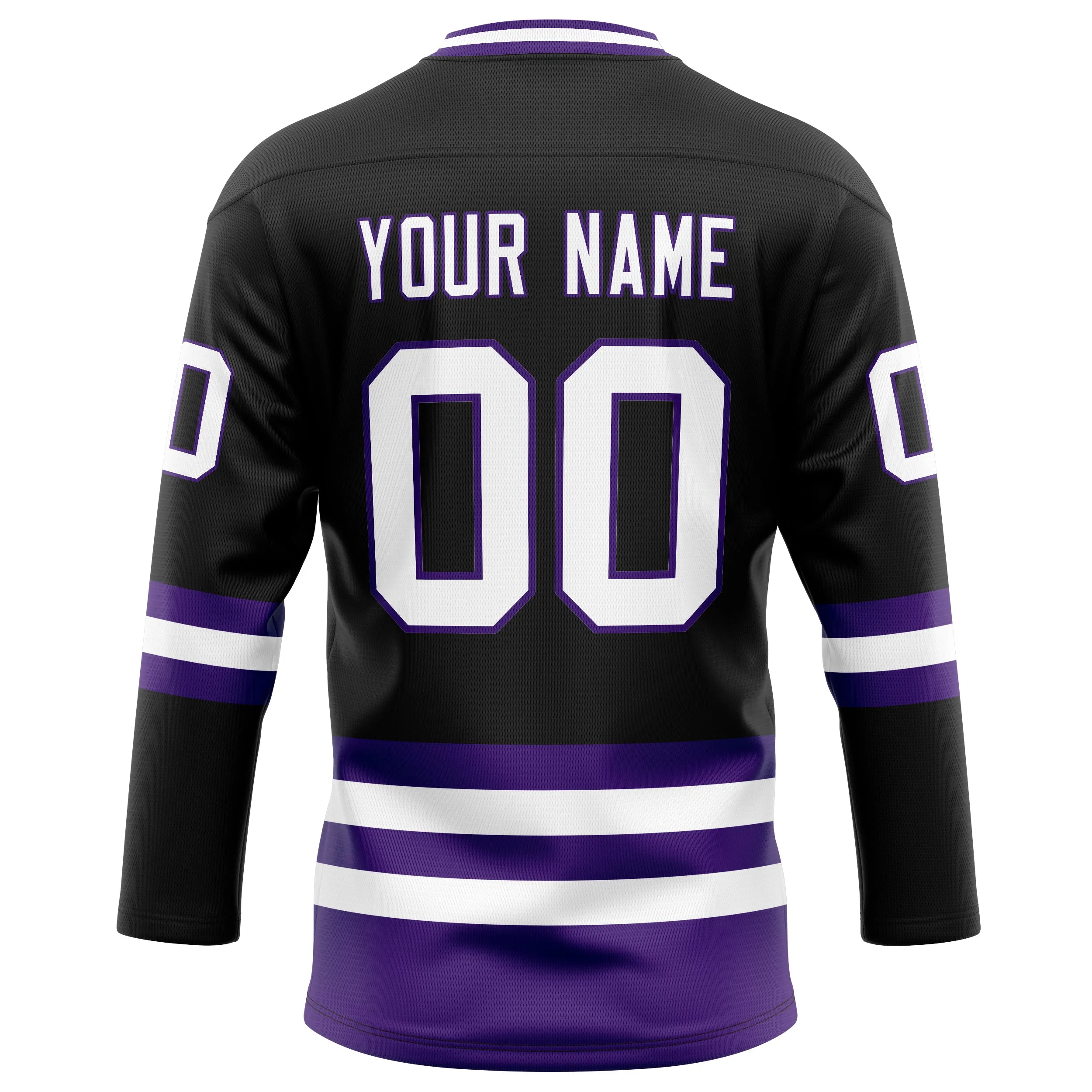 Custom Black Purple Solid Colour Hockey Jersey sold by Tailorly product image thumbnail 4