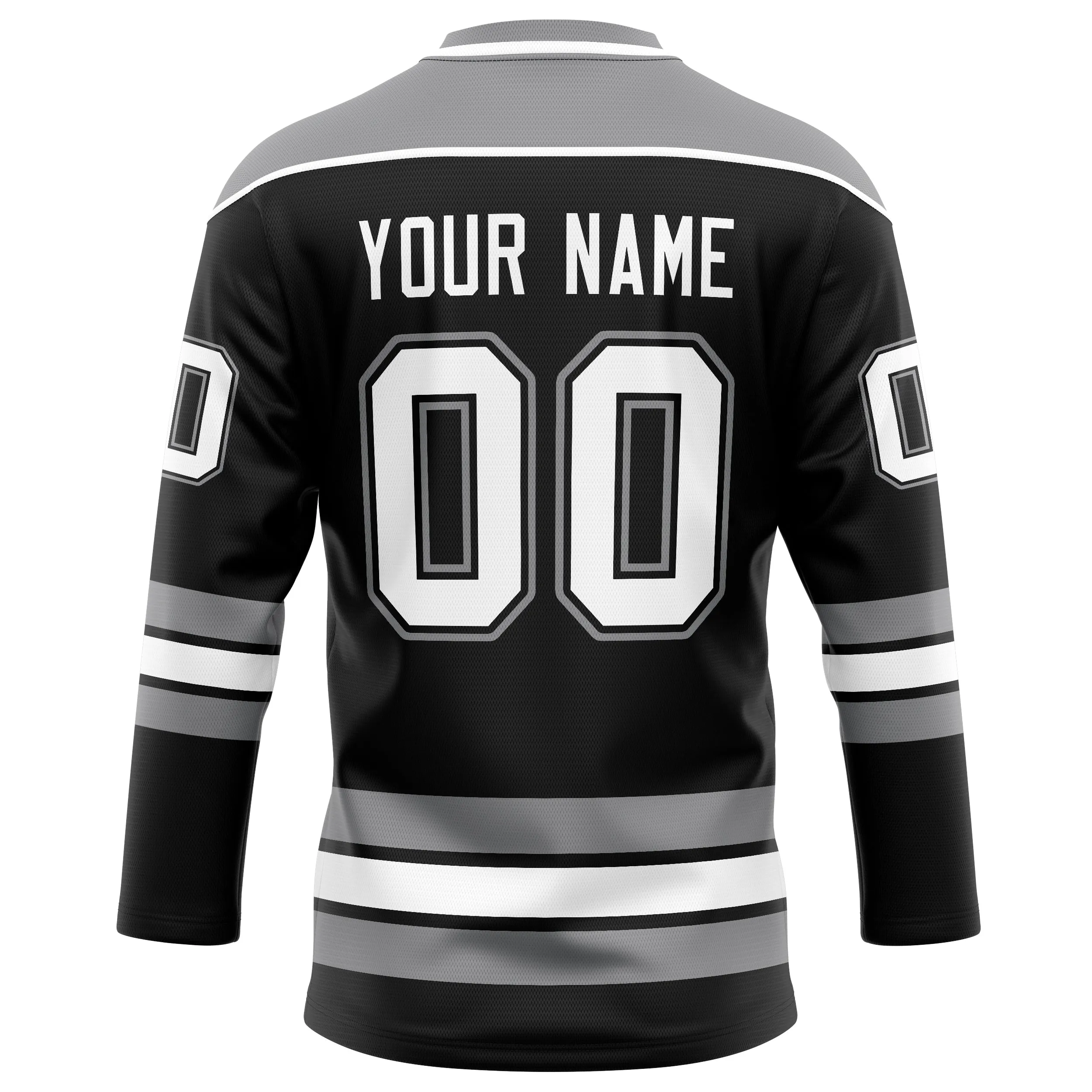 Custom Black Gray Solid Colour Hockey Jersey sold by Tailorly product image thumbnail 4