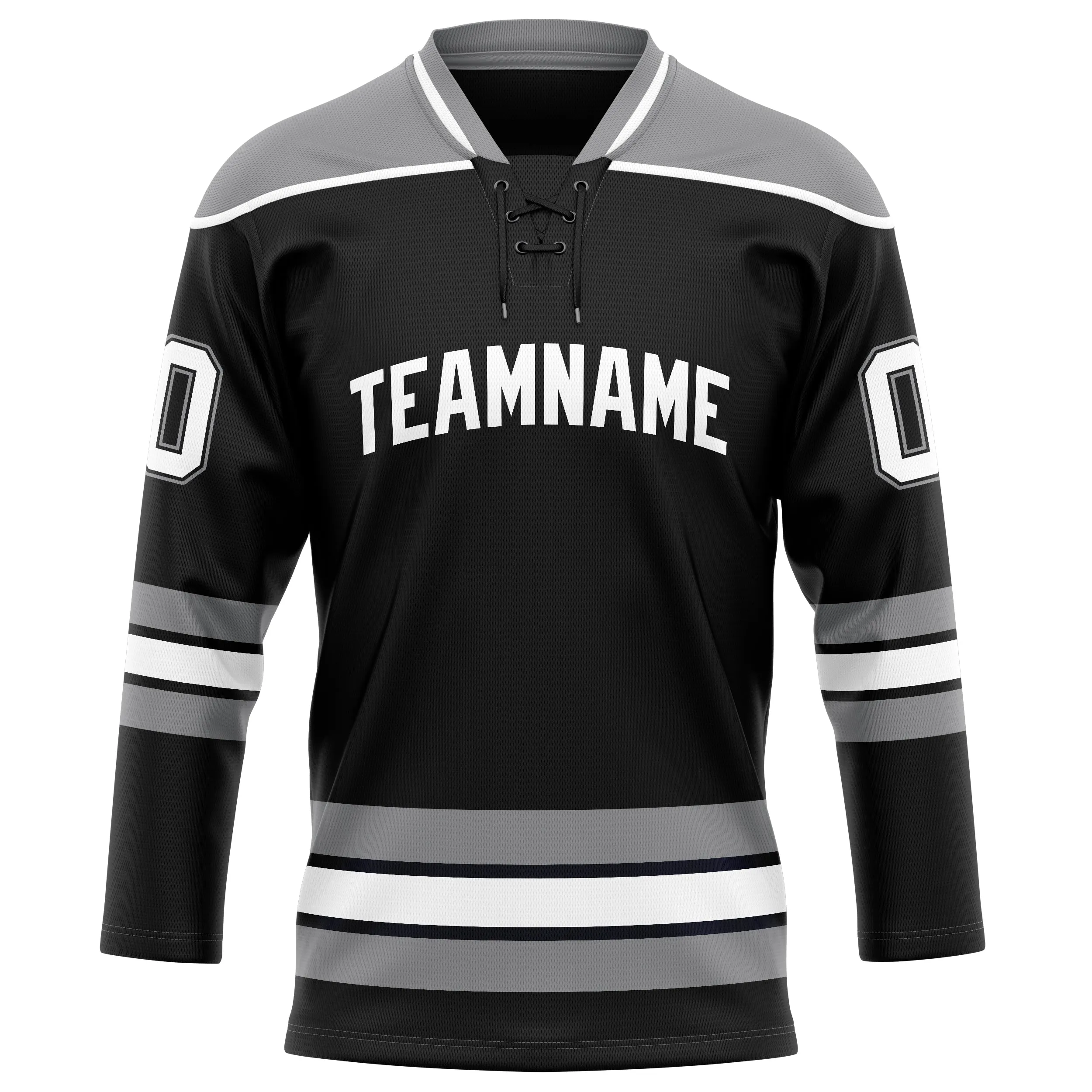 Custom Black Gray Solid Colour Hockey Jersey sold by Tailorly product image thumbnail 2
