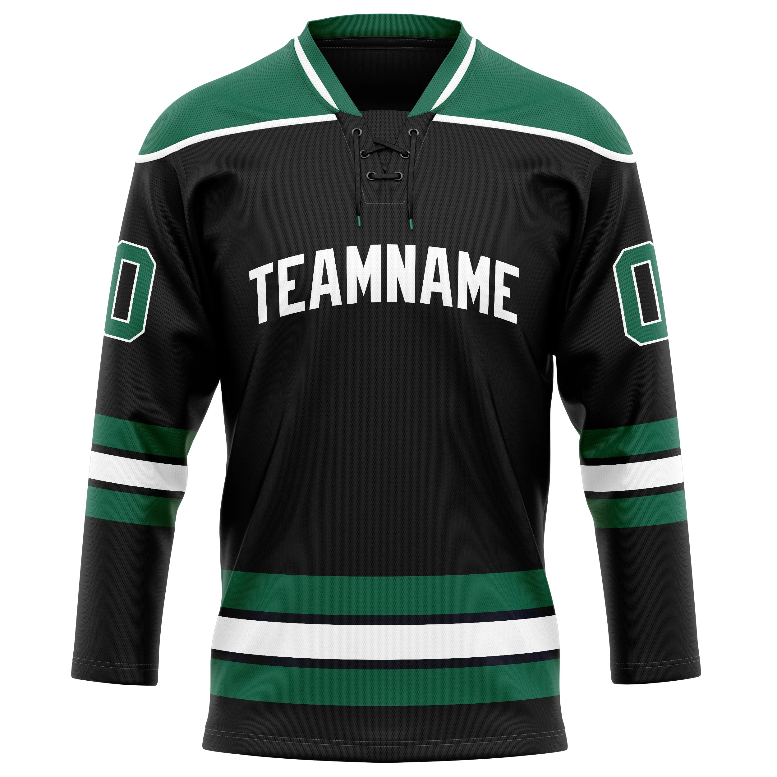 Custom Black Kelly Green Solid Colour Hockey Jersey sold by Tailorly product image thumbnail 2