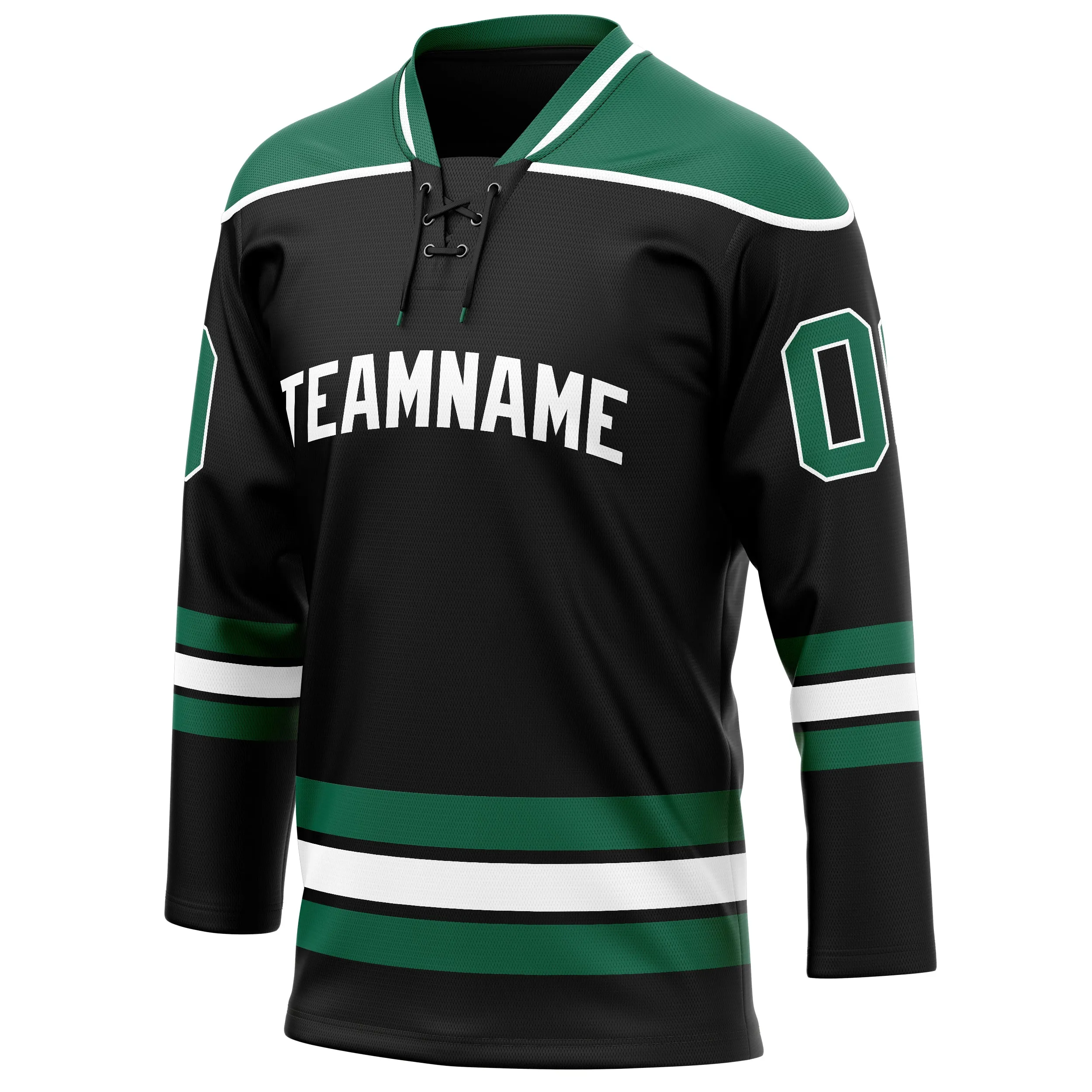Custom Black Kelly Green Solid Colour Hockey Jersey sold by Tailorly product image thumbnail 3