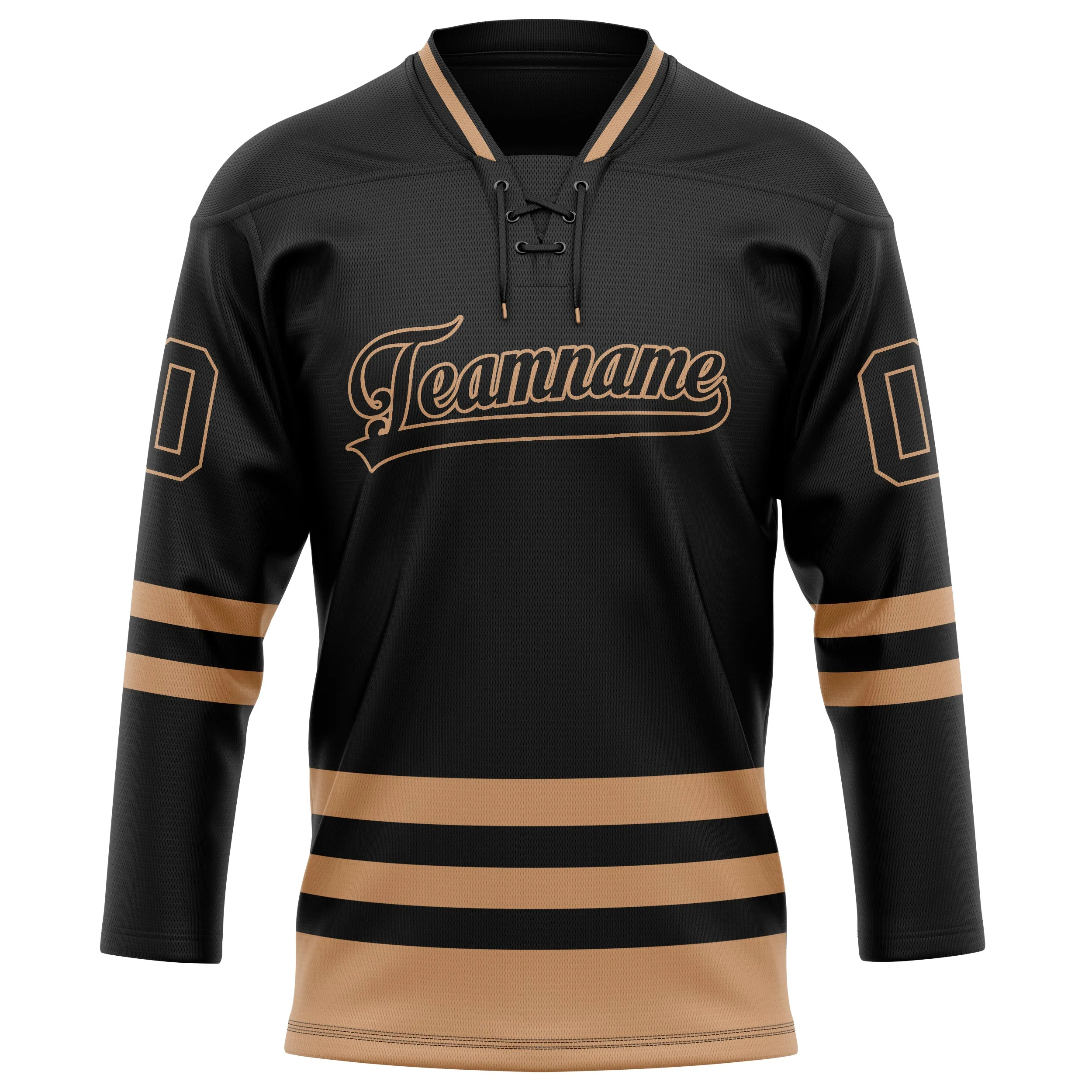 Custom Black Old Gold Solid Colour Hockey Jersey sold by Tailorly product image thumbnail 2