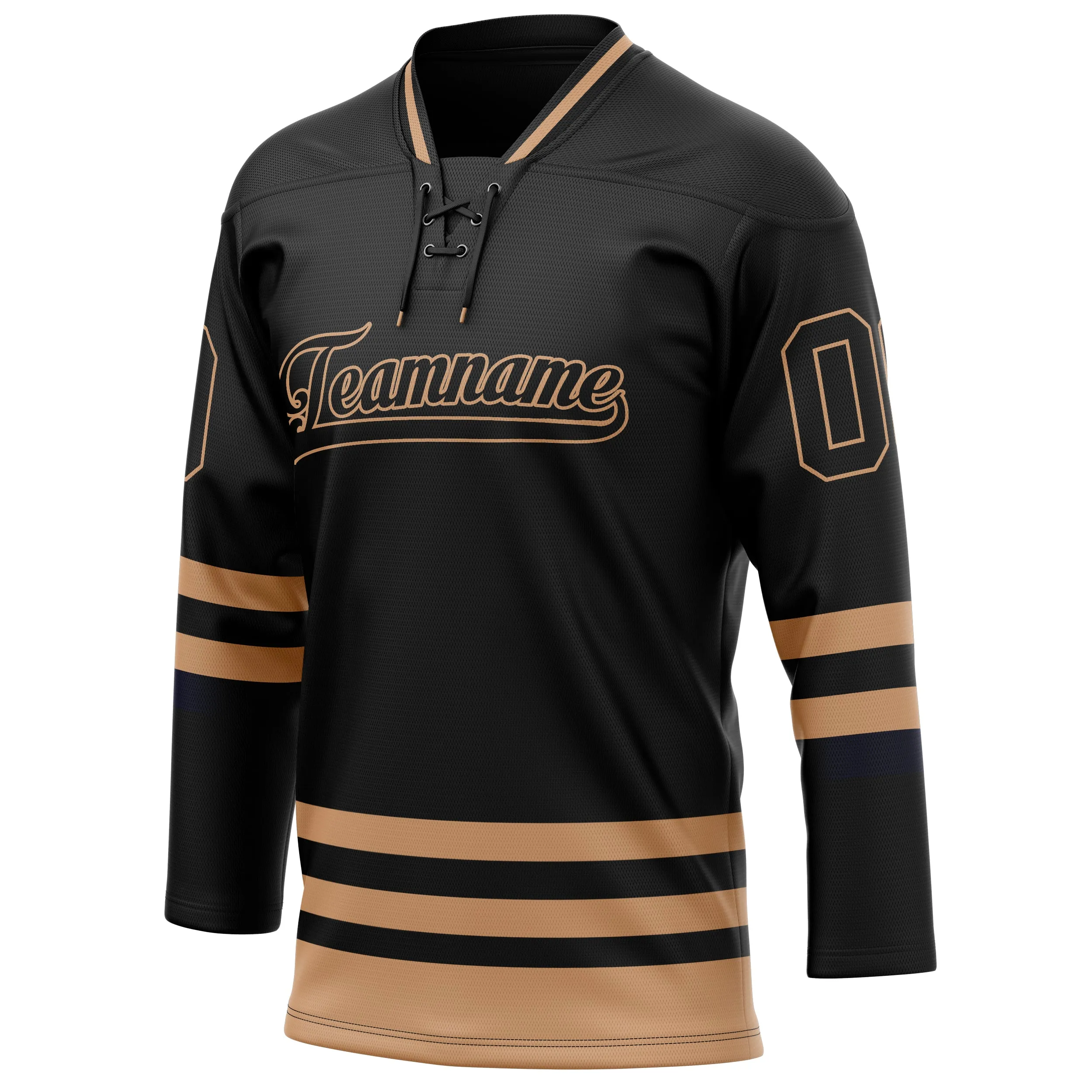 Custom Black Old Gold Solid Colour Hockey Jersey sold by Tailorly product image thumbnail 3