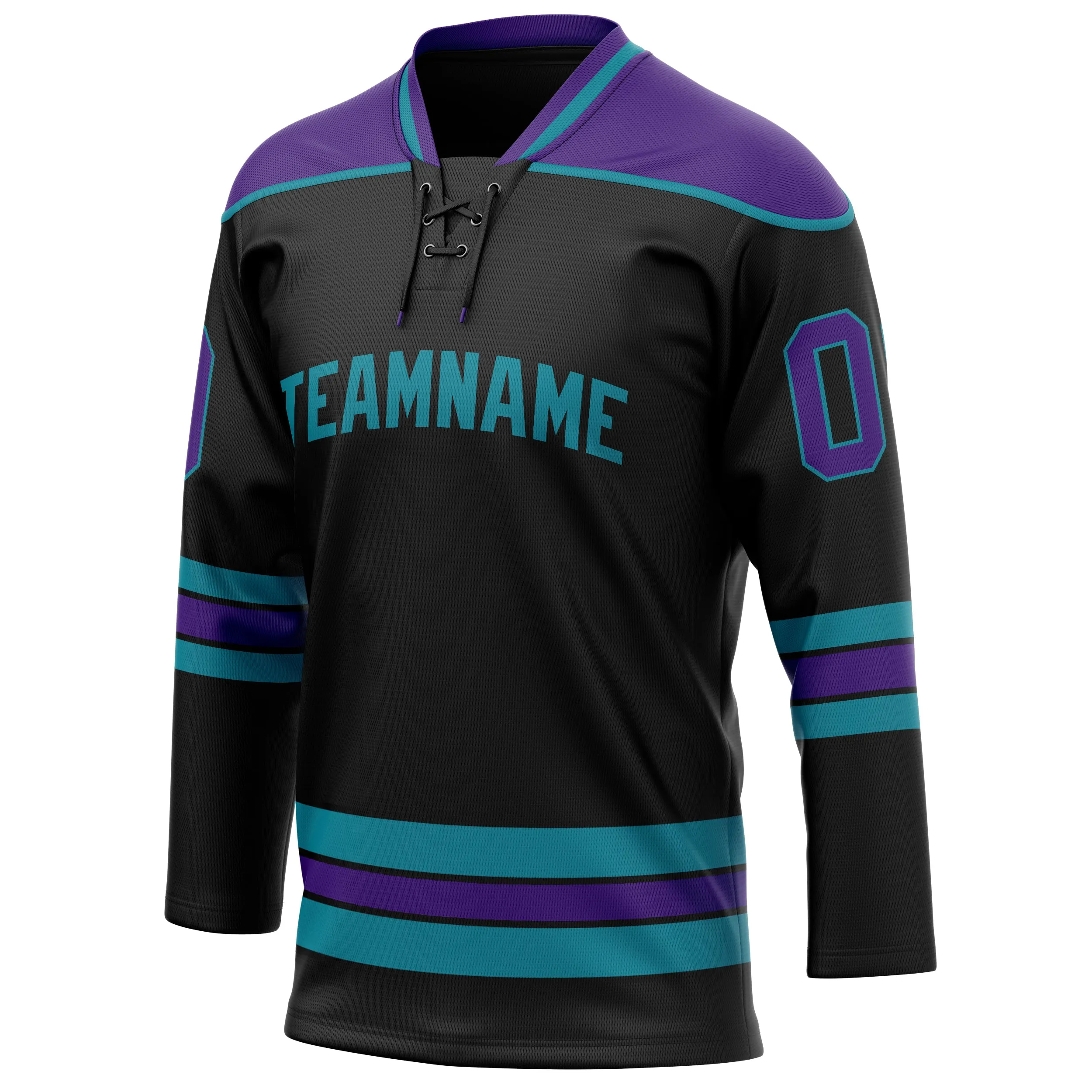Custom Black Purple Solid Colour Hockey Jersey sold by Tailorly product image thumbnail 3