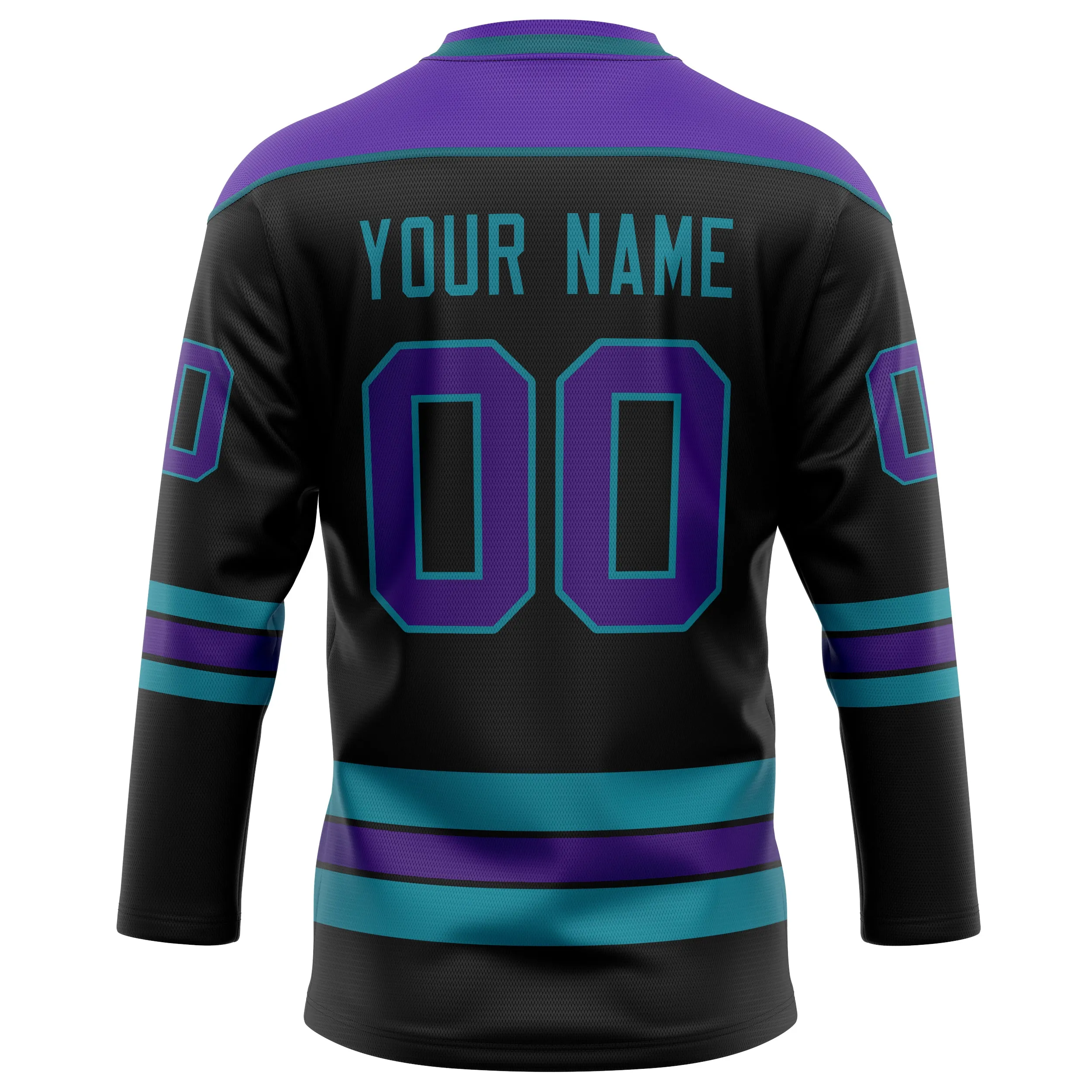 Custom Black Purple Solid Colour Hockey Jersey sold by Tailorly product image thumbnail 4