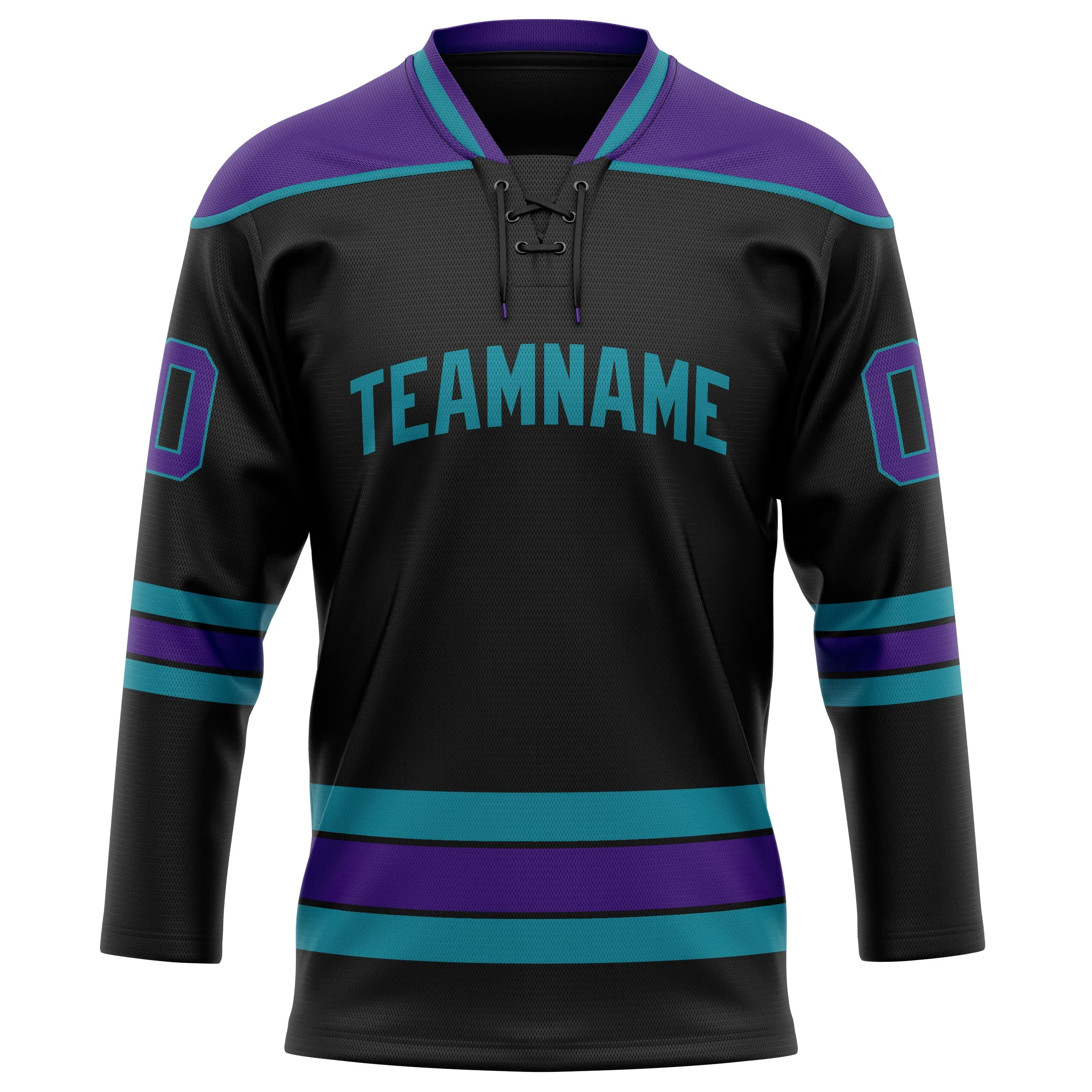 Custom Black Purple Solid Colour Hockey Jersey sold by Tailorly product image thumbnail 2