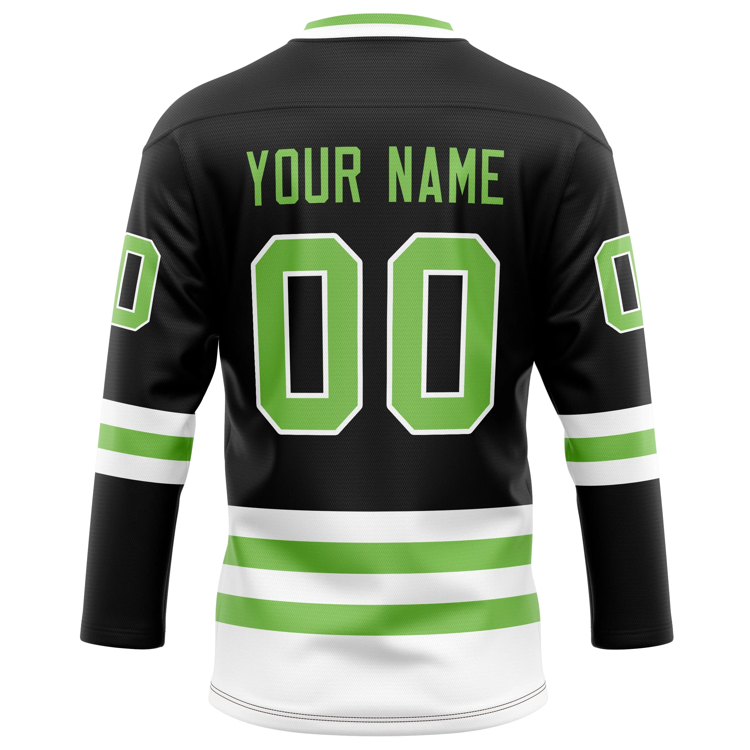 Custom Black Neon Green Solid Colour Hockey Jersey sold by Tailorly product image thumbnail 4
