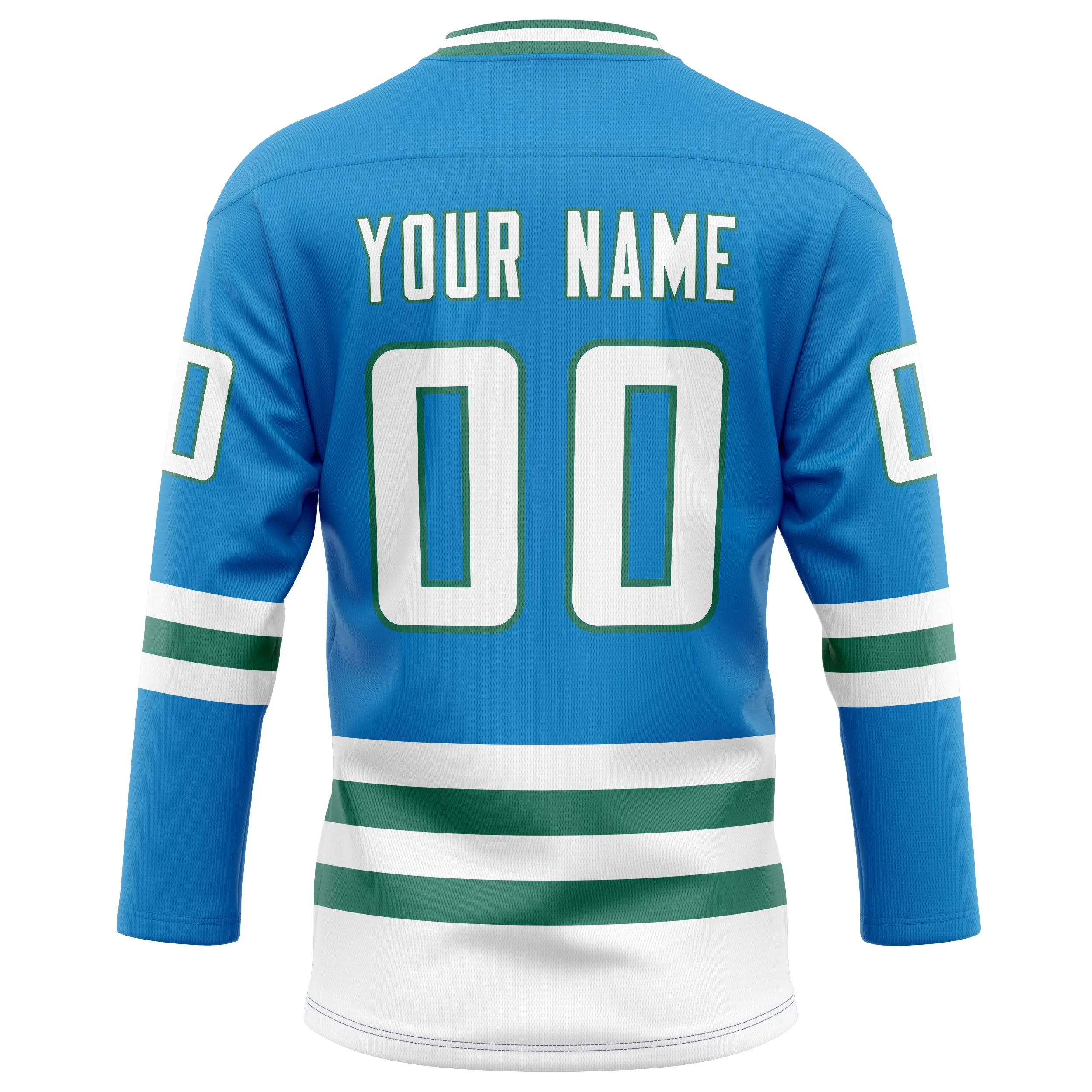 Custom Blue Kelly Green Solid Colour Hockey Jersey sold by Tailorly product image thumbnail 4