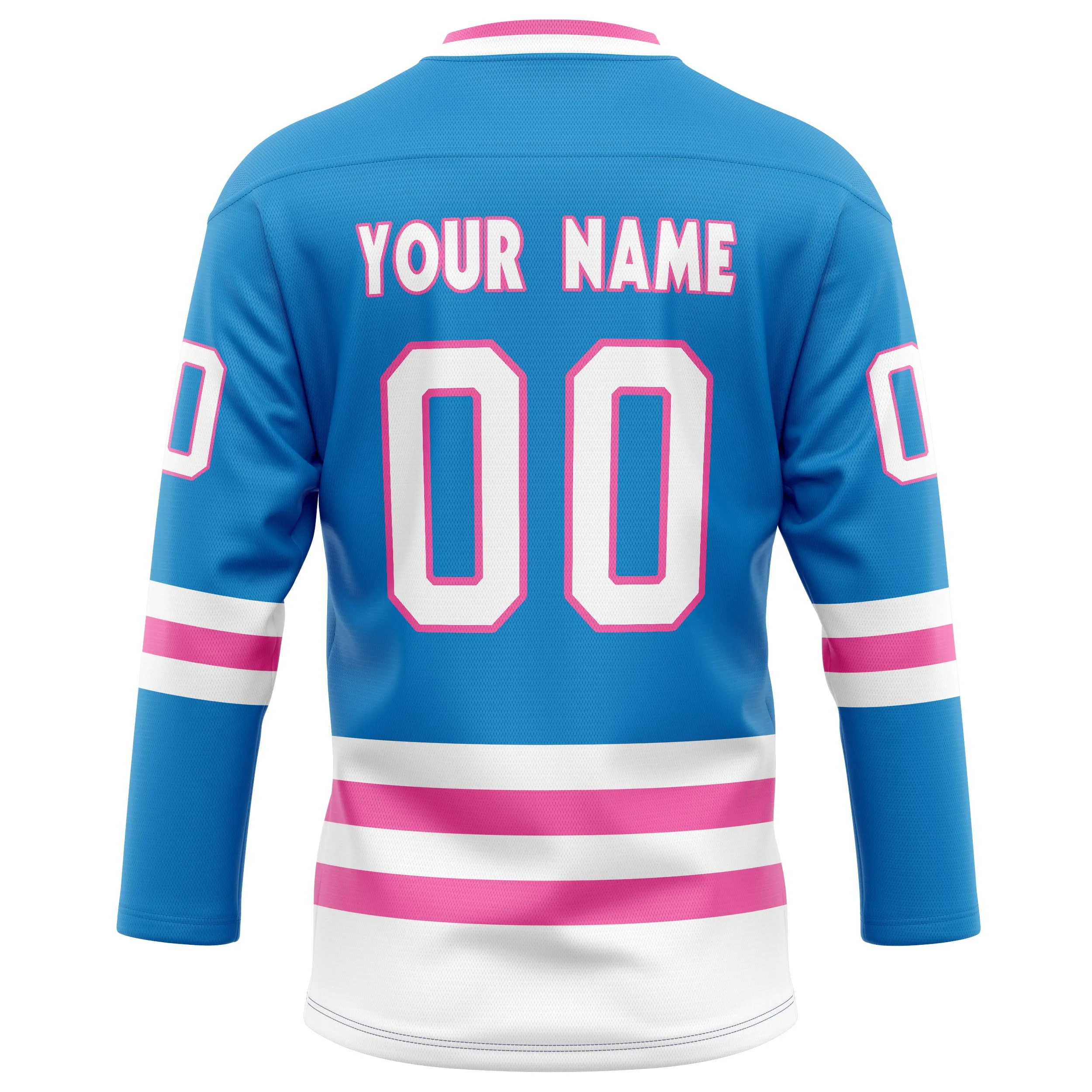 Custom Blue Pink Solid Colour Hockey Jersey sold by Tailorly product image thumbnail 4