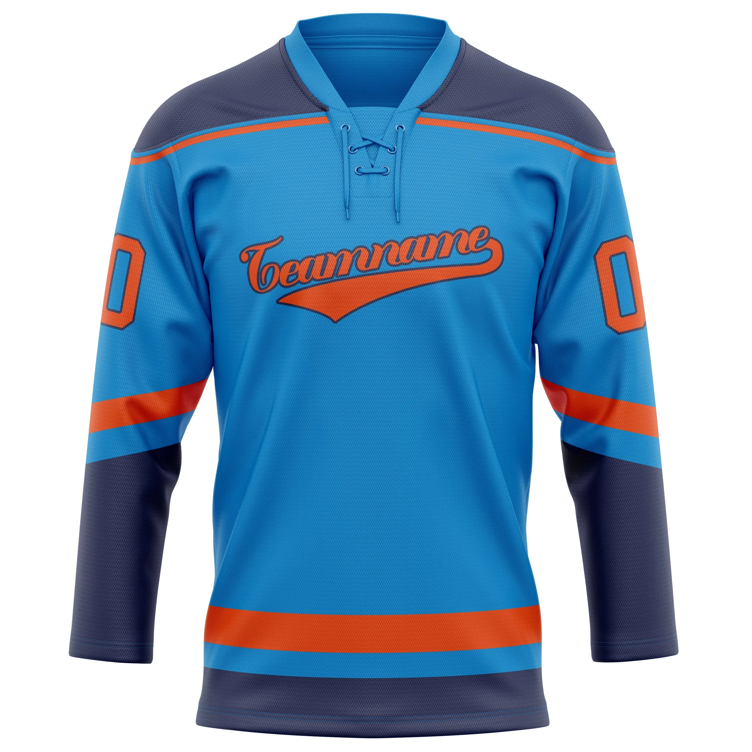 Custom Blue Red Solid Colour Hockey Jersey sold by Tailorly product image thumbnail 2