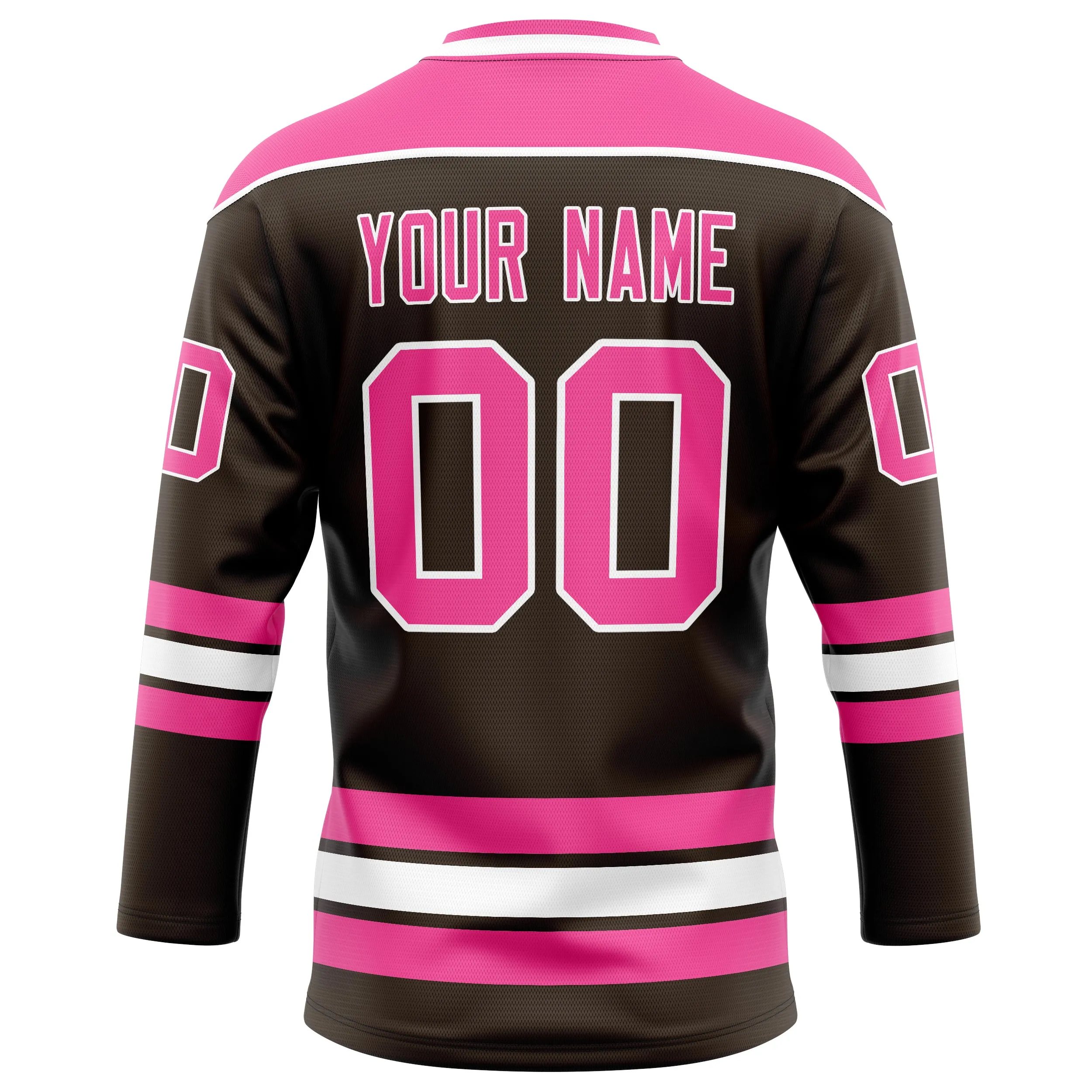 Custom Brown Pink Solid Colour Hockey Jersey sold by Tailorly product image thumbnail 4