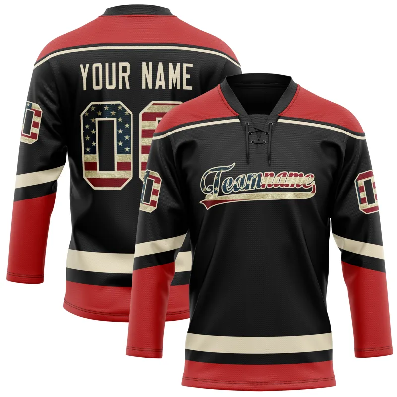 Custom Brown Red Solid Colour Hockey Jersey sold by Tailorly