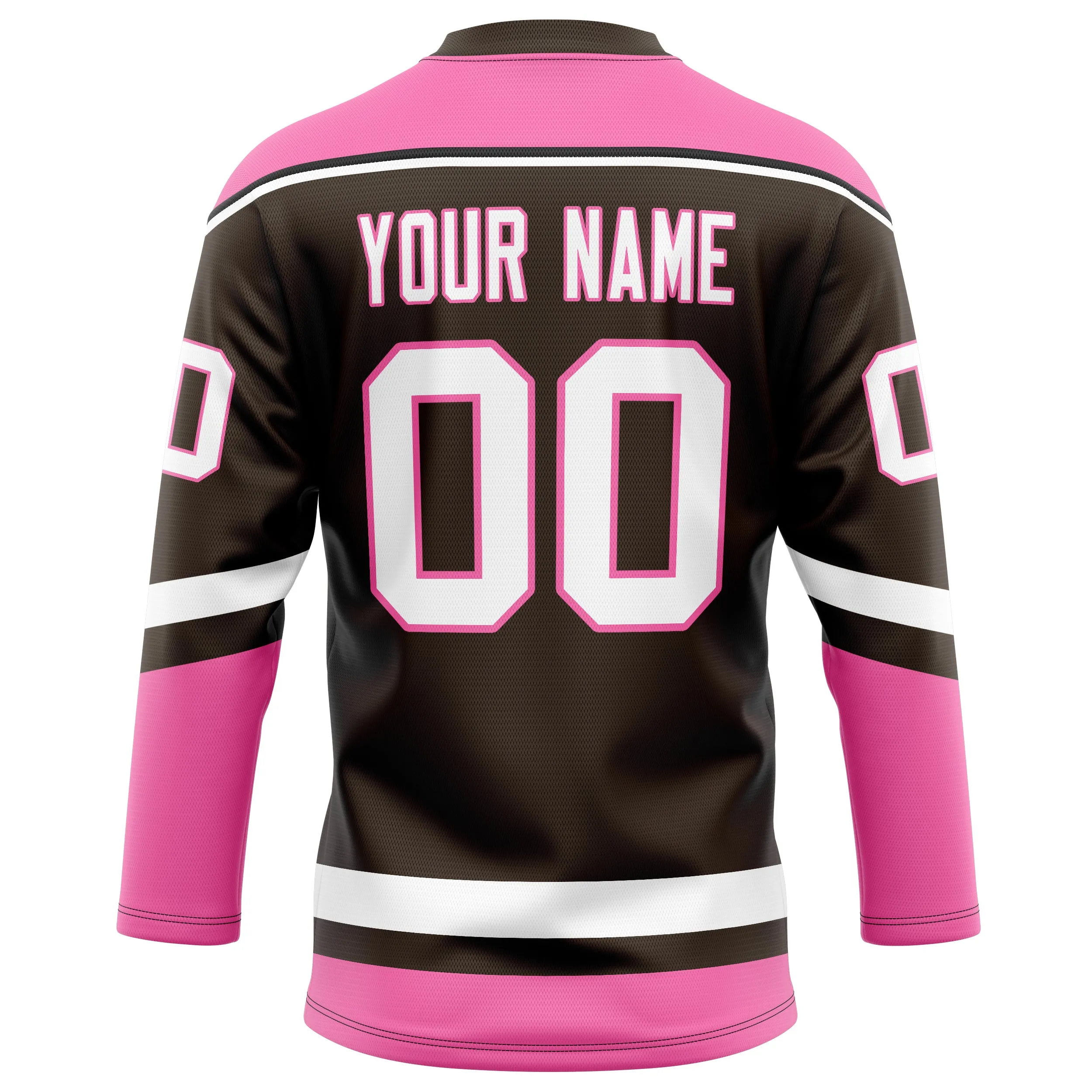 Custom Brown Pink Solid Colour Hockey Jersey sold by Tailorly product image thumbnail 4