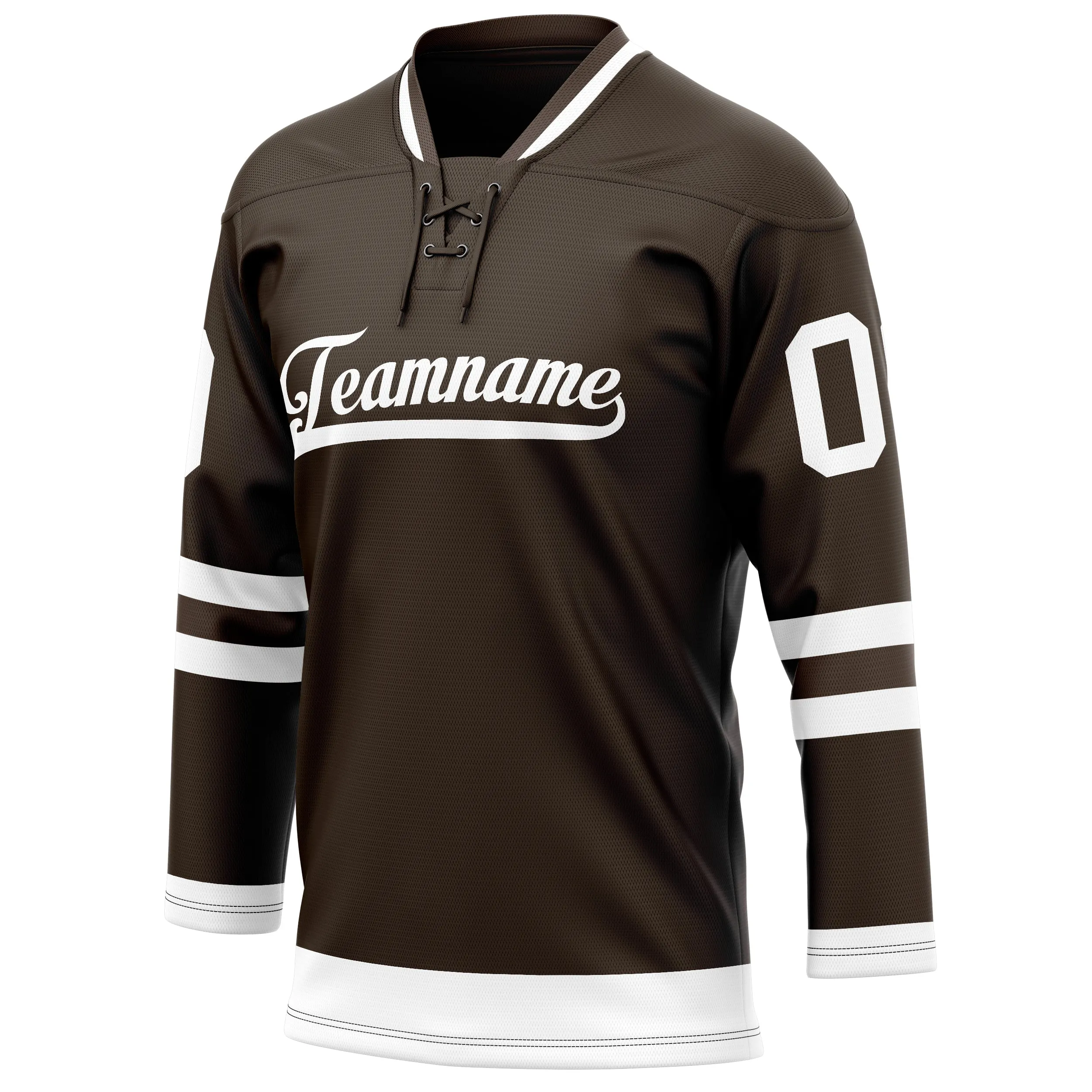 Custom Brown White Solid Colour Hockey Jersey sold by Tailorly product image thumbnail 3