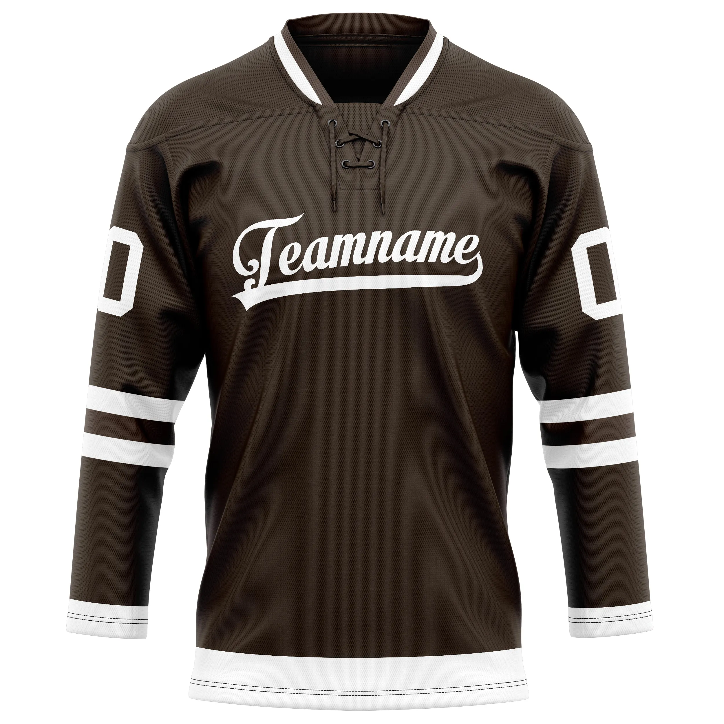 Custom Brown White Solid Colour Hockey Jersey sold by Tailorly product image thumbnail 2