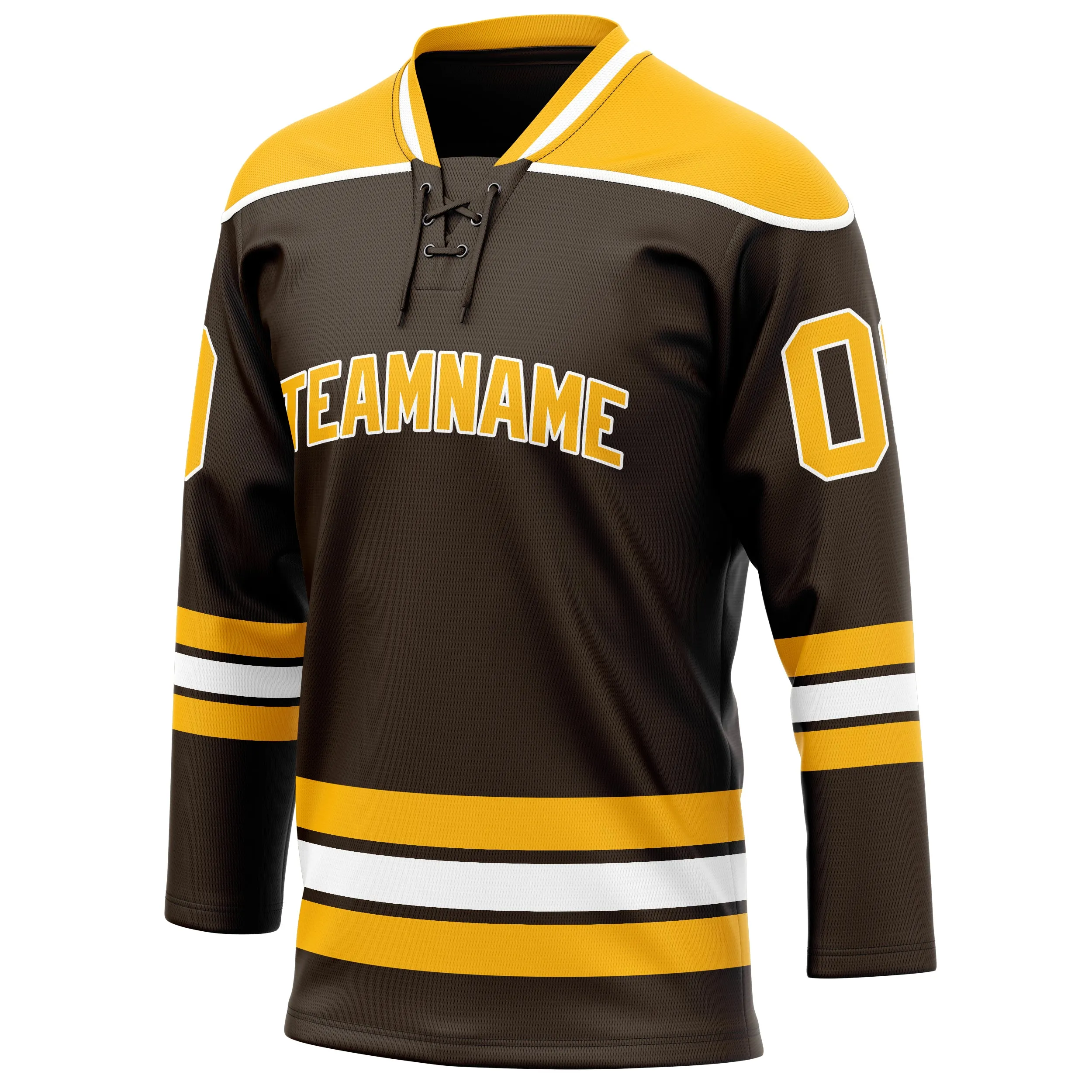 Custom Brown Gold Solid Colour Hockey Jersey sold by Tailorly product image thumbnail 3