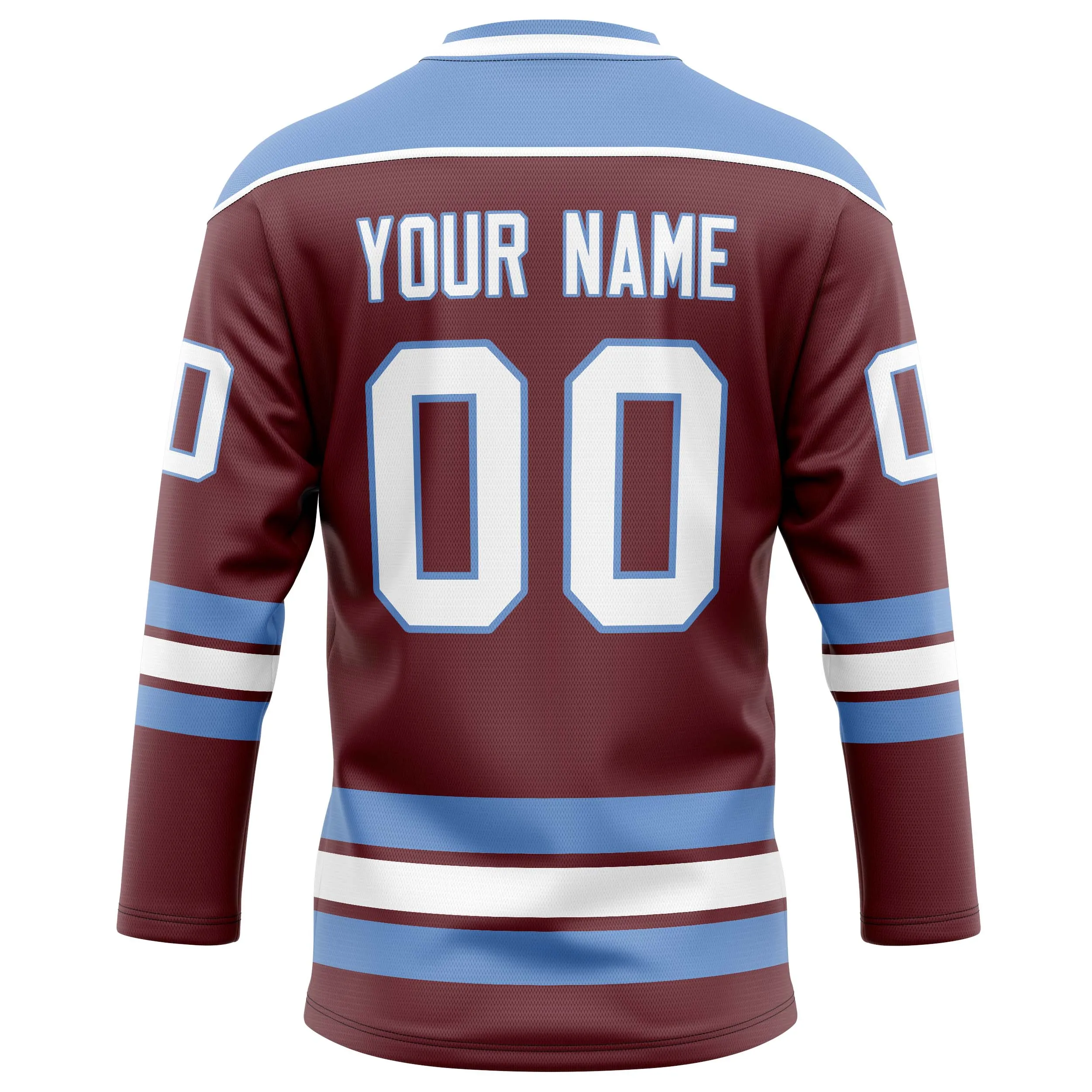 Custom Brown Light Blue Solid Colour Hockey Jersey sold by Tailorly product image thumbnail 4