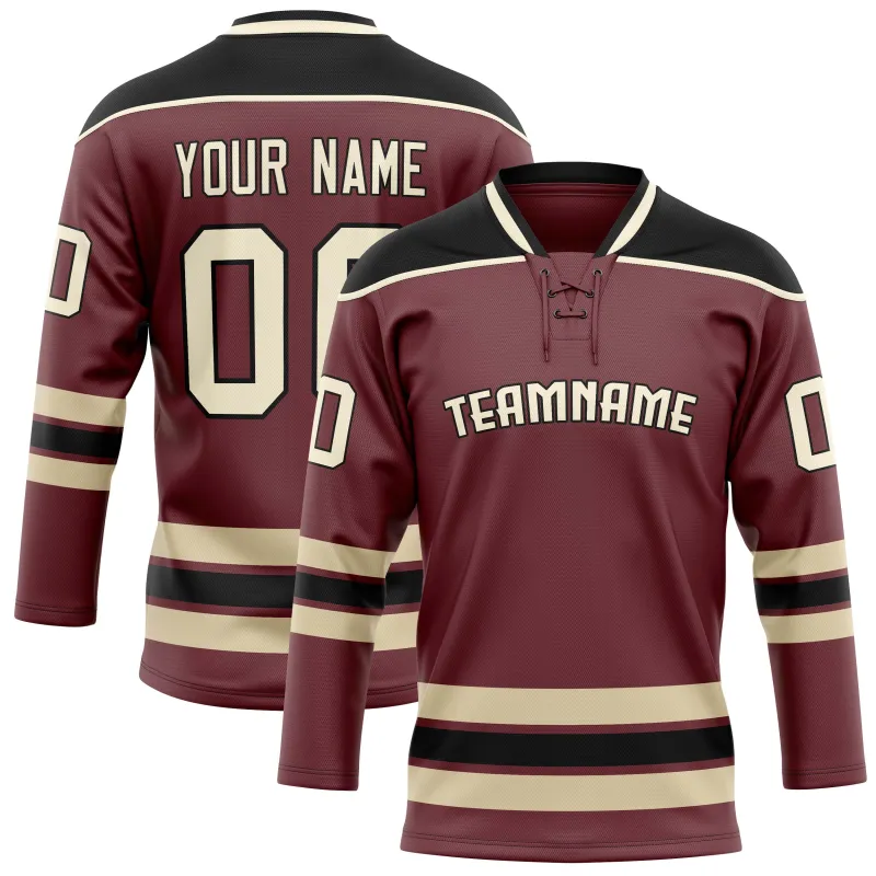 Custom Brown Black Solid Colour Hockey Jersey sold by Tailorly