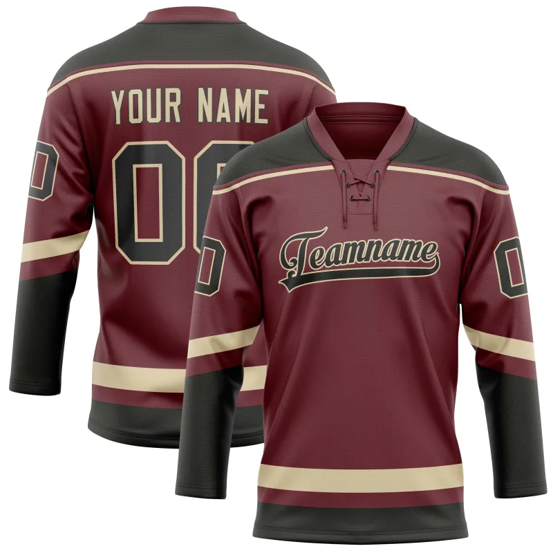 Custom Brown Black Solid Colour Hockey Jersey sold by Tailorly