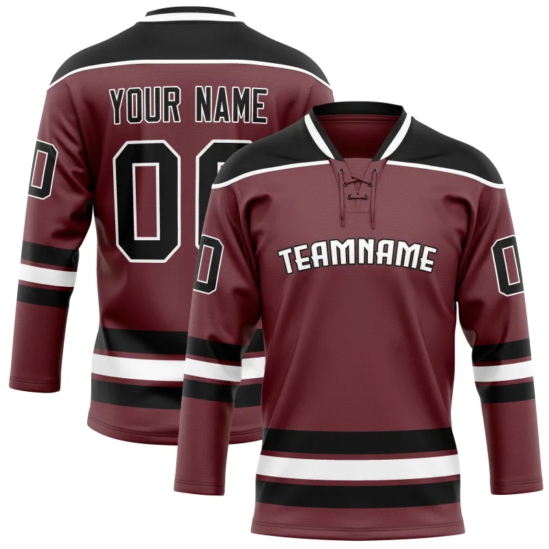 Custom Brown Black Solid Colour Hockey Jersey sold by Tailorly