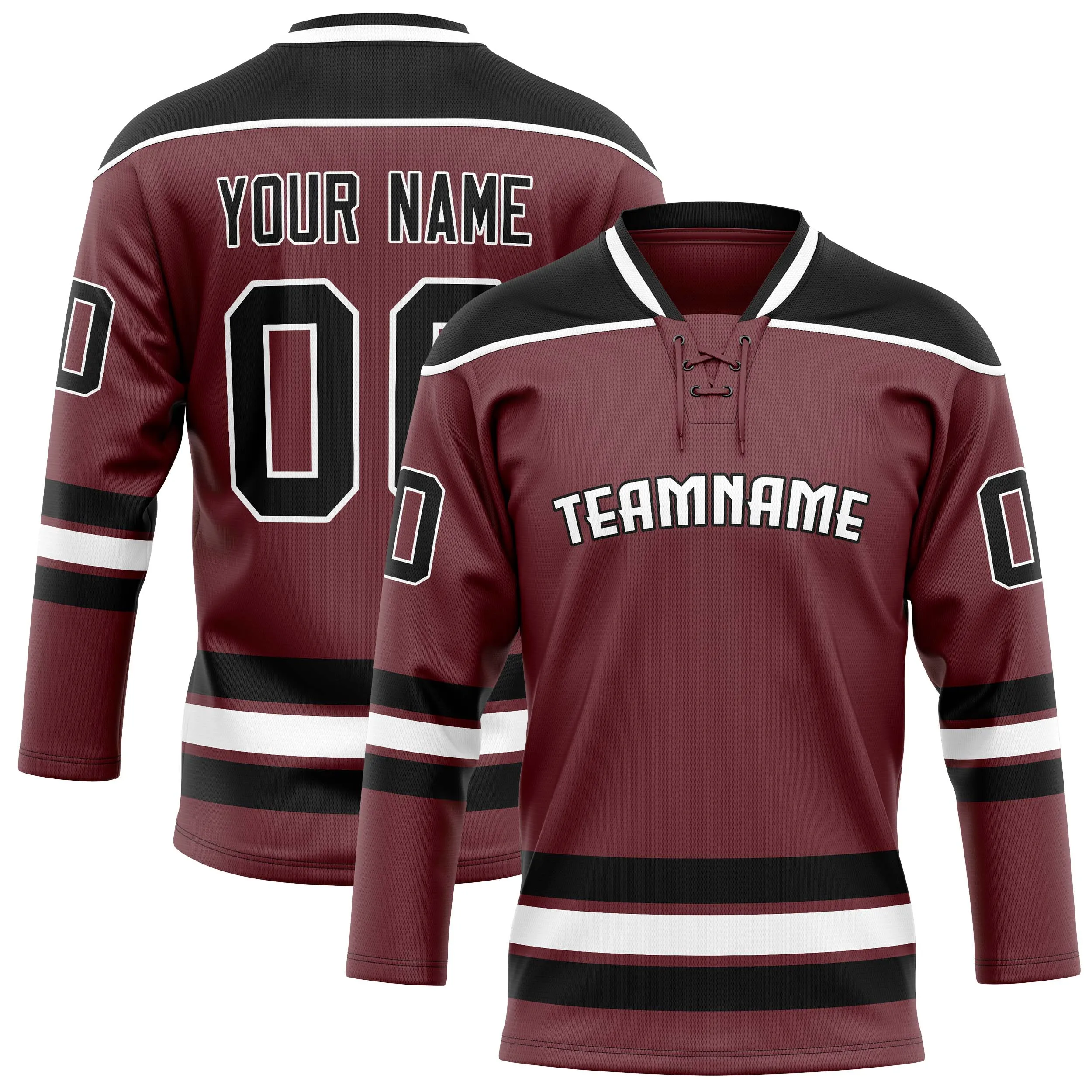 Custom Brown Black Solid Colour Hockey Jersey sold by Tailorly