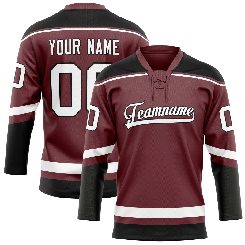 Custom Brown White Solid Colour Hockey Jersey sold by Tailorly