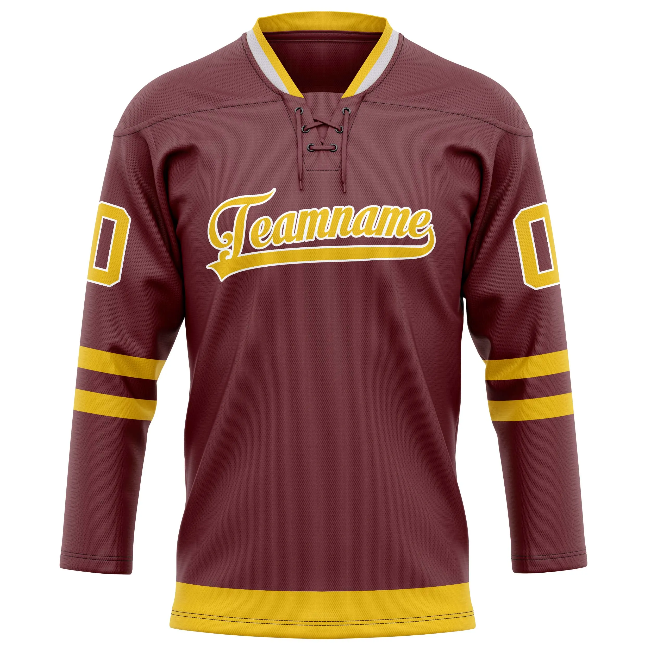 Custom Brown Gold Solid Colour Hockey Jersey sold by Tailorly product image thumbnail 2