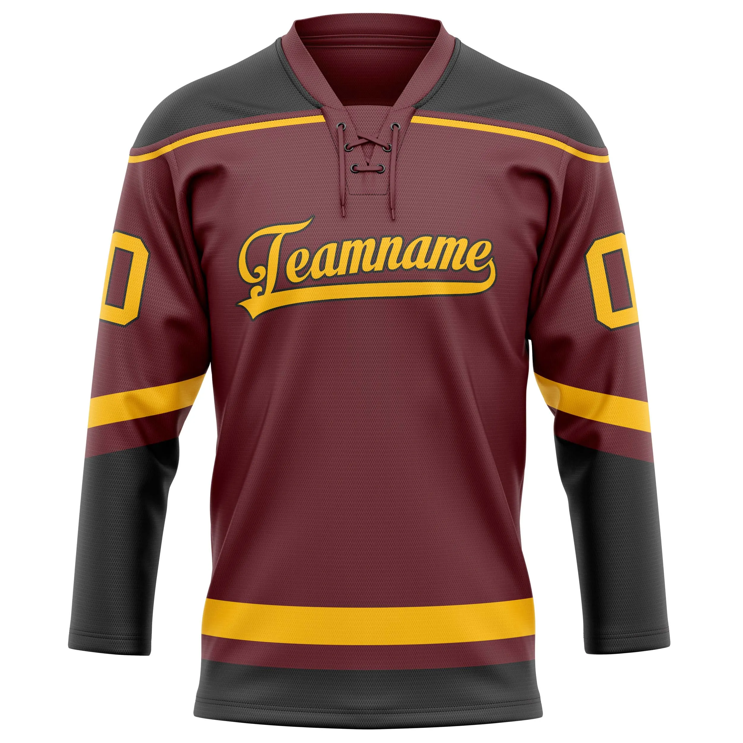 Custom Brown Gold Solid Colour Hockey Jersey sold by Tailorly product image thumbnail 2