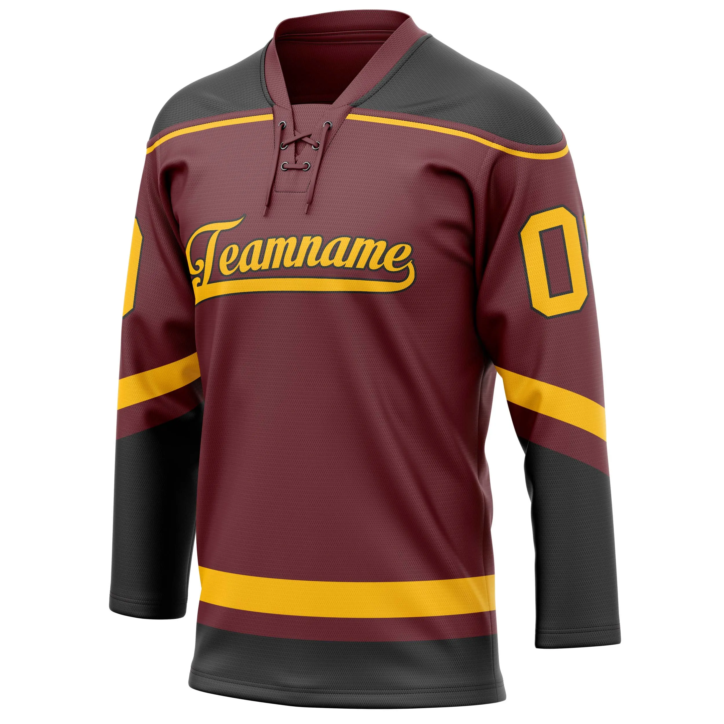 Custom Brown Gold Solid Colour Hockey Jersey sold by Tailorly product image thumbnail 3
