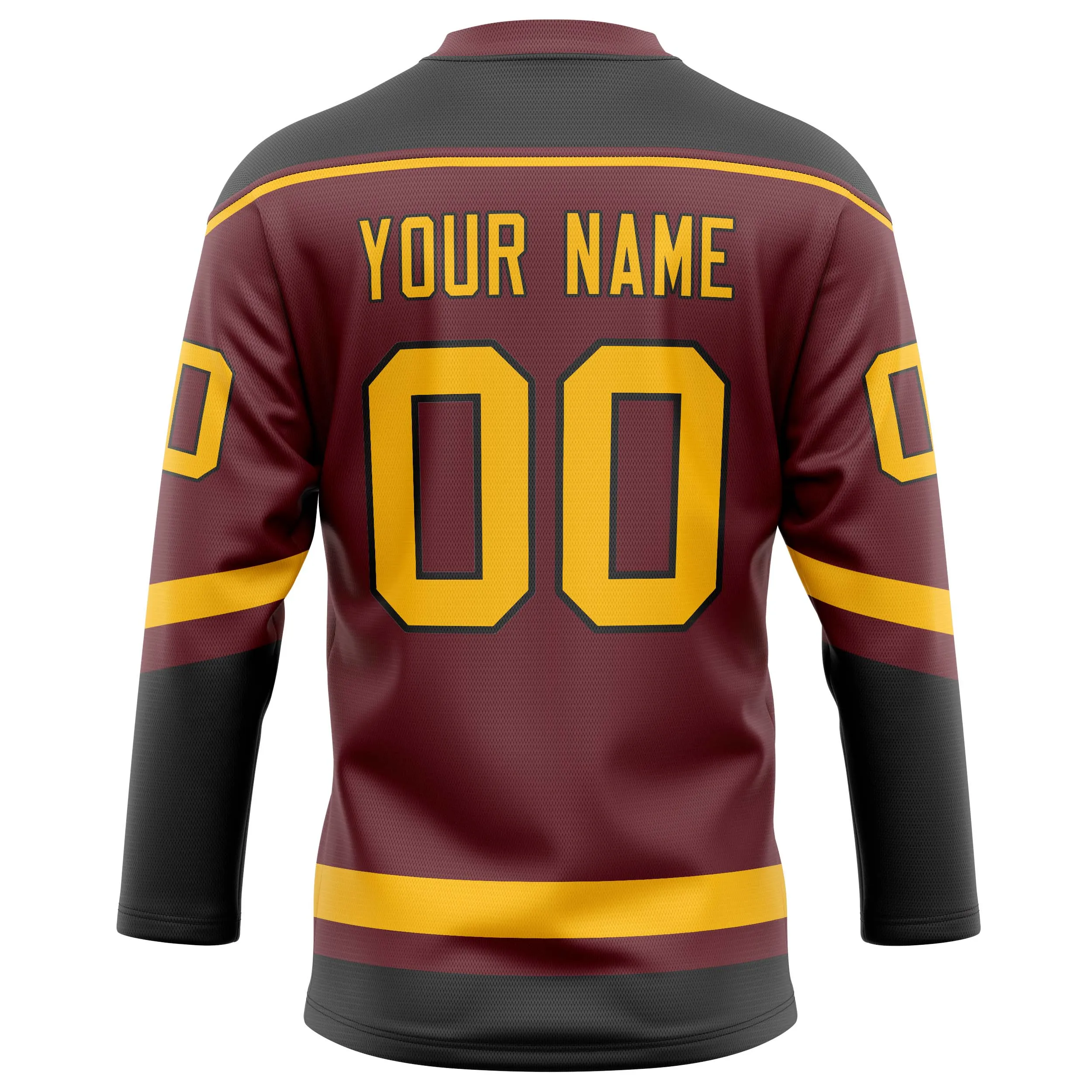 Custom Brown Gold Solid Colour Hockey Jersey sold by Tailorly product image thumbnail 4