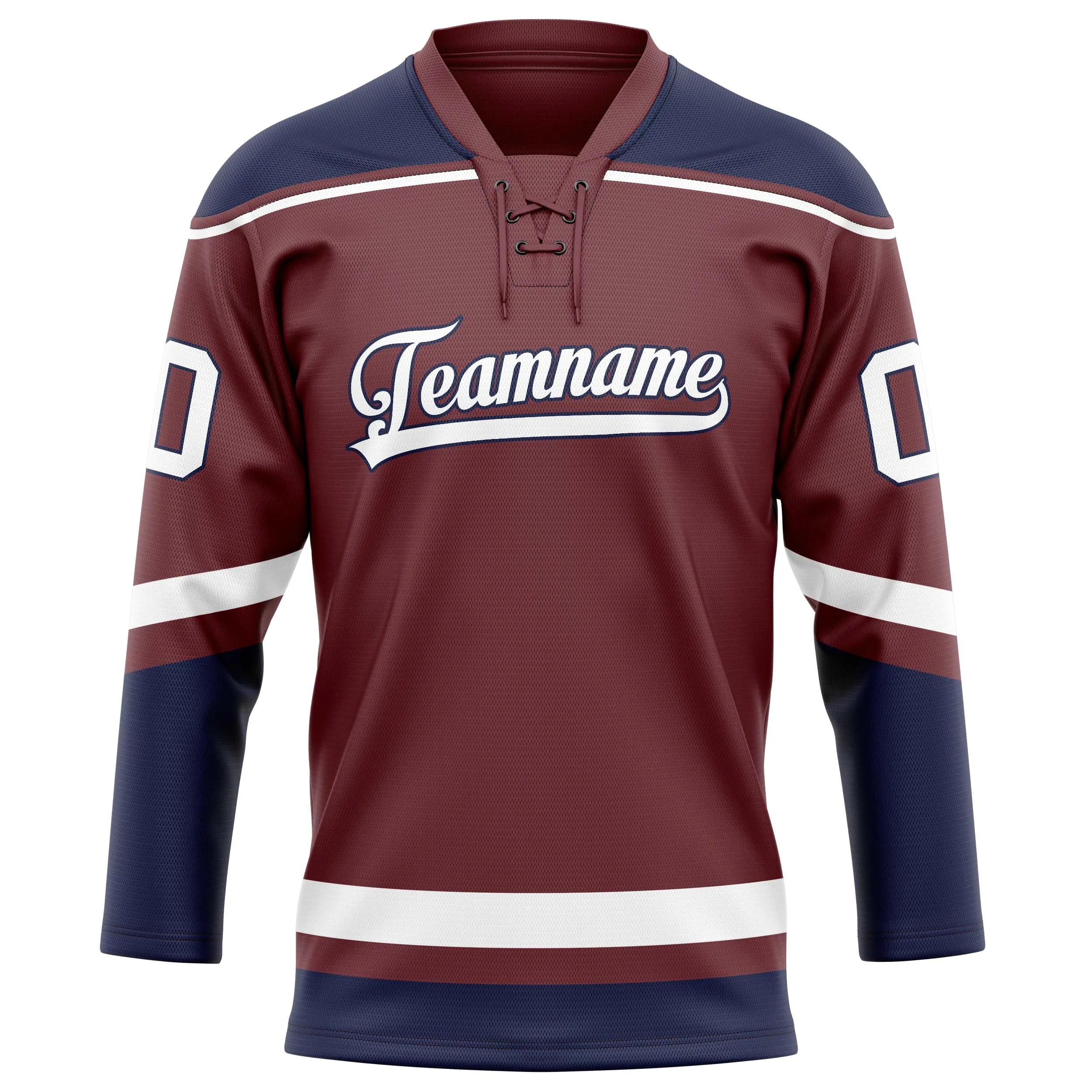 Custom Brown Navy Solid Colour Hockey Jersey sold by Tailorly product image thumbnail 2