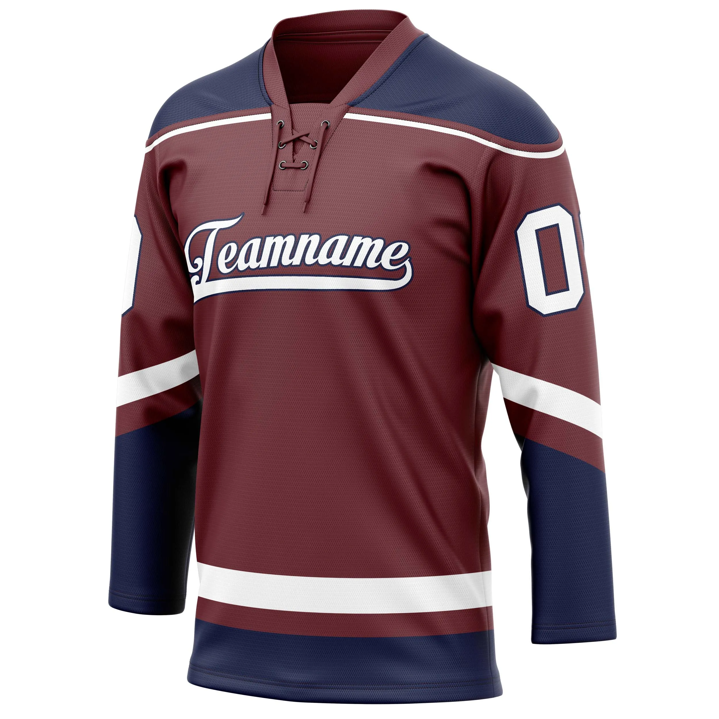 Custom Brown Navy Solid Colour Hockey Jersey sold by Tailorly product image thumbnail 3