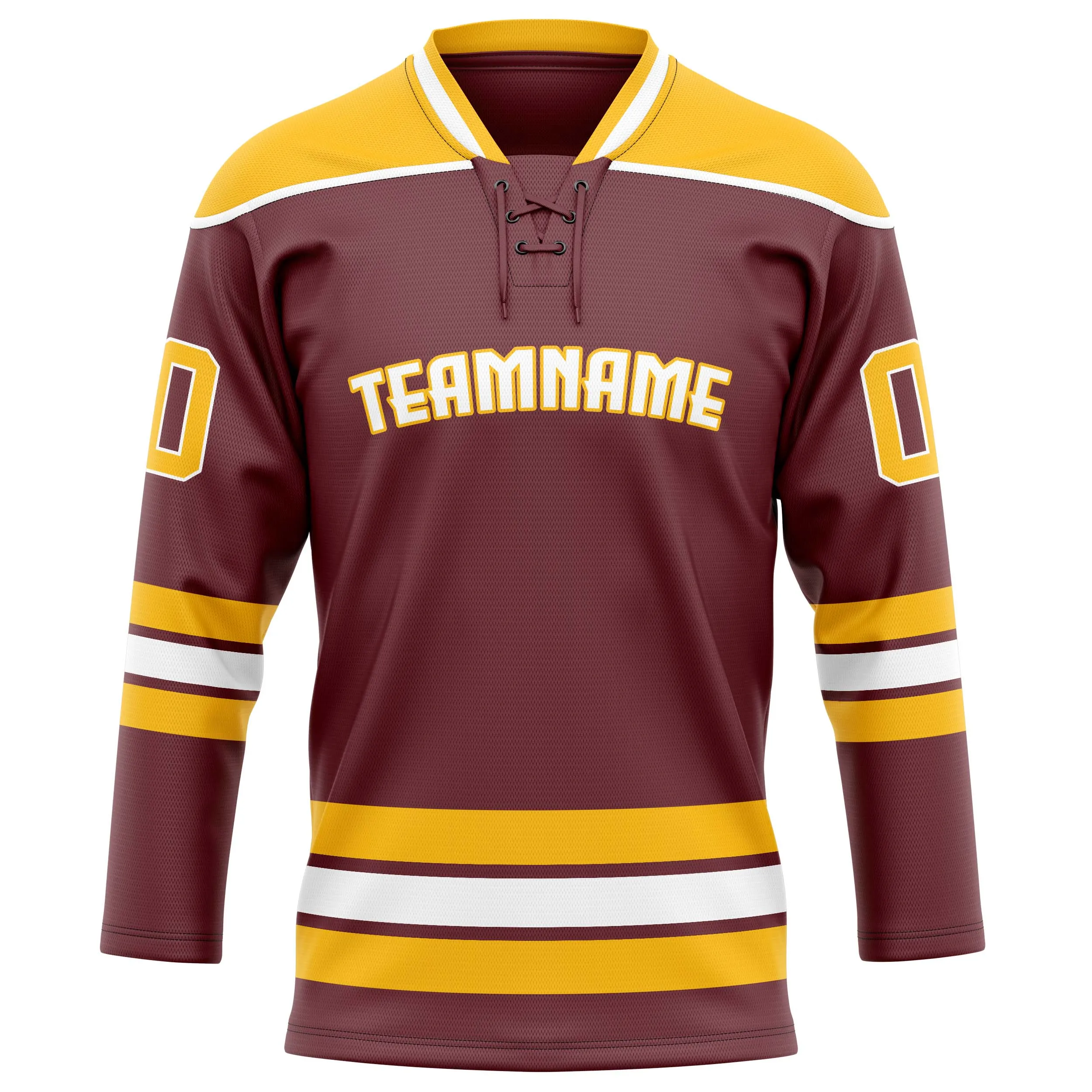 Custom Brown Gold Solid Colour Hockey Jersey sold by Tailorly product image thumbnail 2
