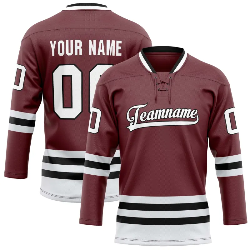 Custom Brown Black Solid Colour Hockey Jersey sold by Tailorly