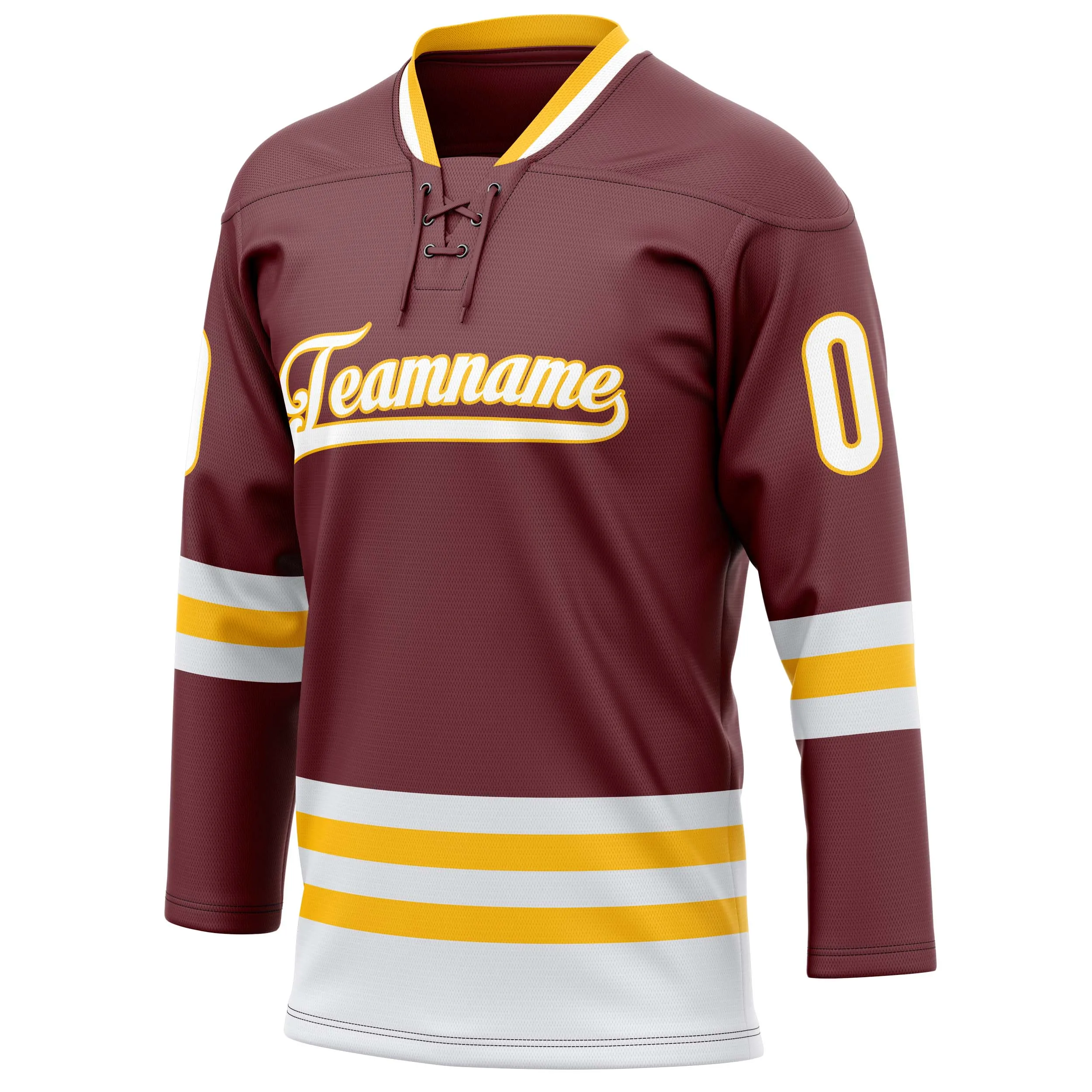Custom Brown Gold Solid Colour Hockey Jersey sold by Tailorly product image thumbnail 3