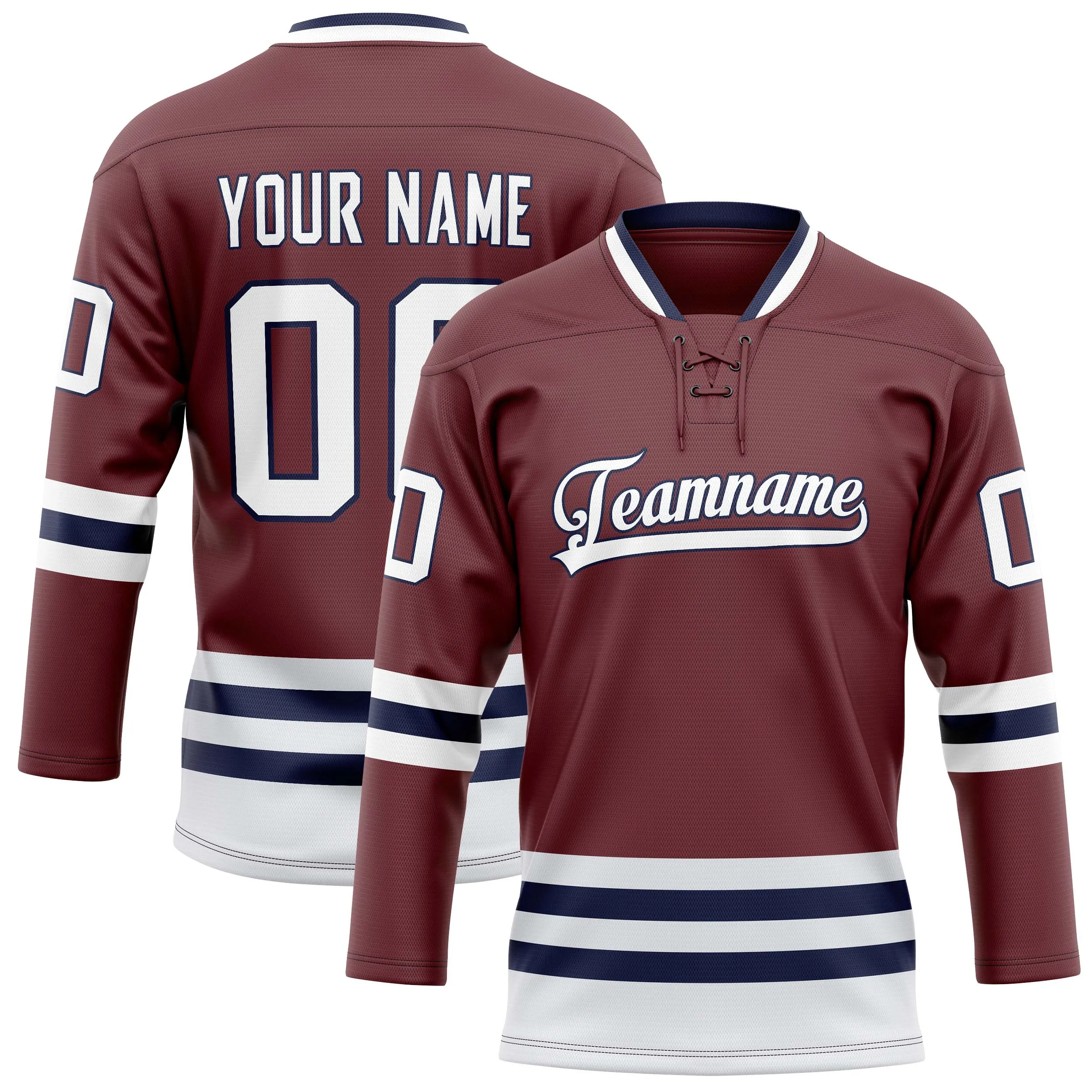 Custom Brown White Solid Colour Hockey Jersey sold by Tailorly