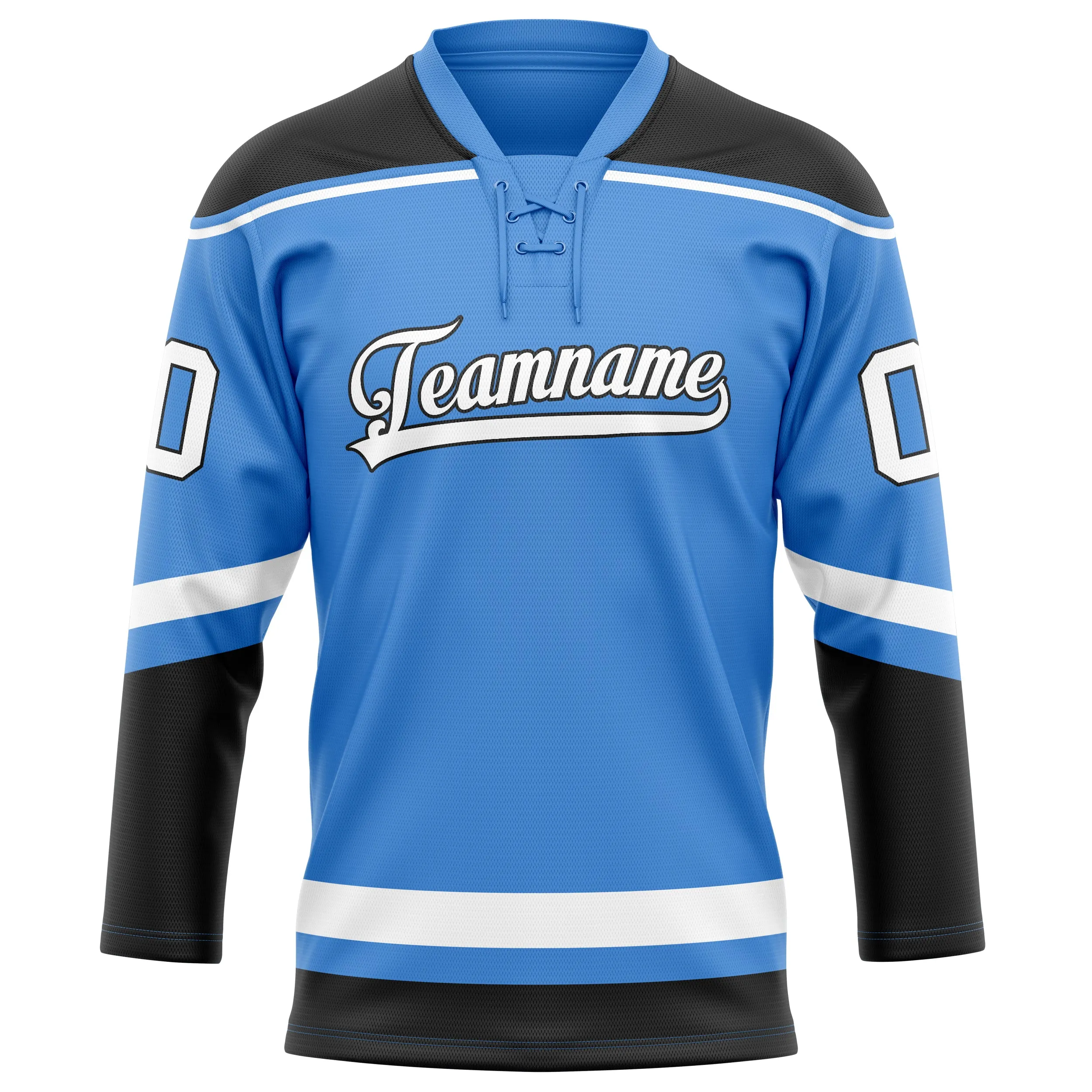 Custom Electric Blue White Solid Colour Hockey Jersey sold by Tailorly product image thumbnail 2