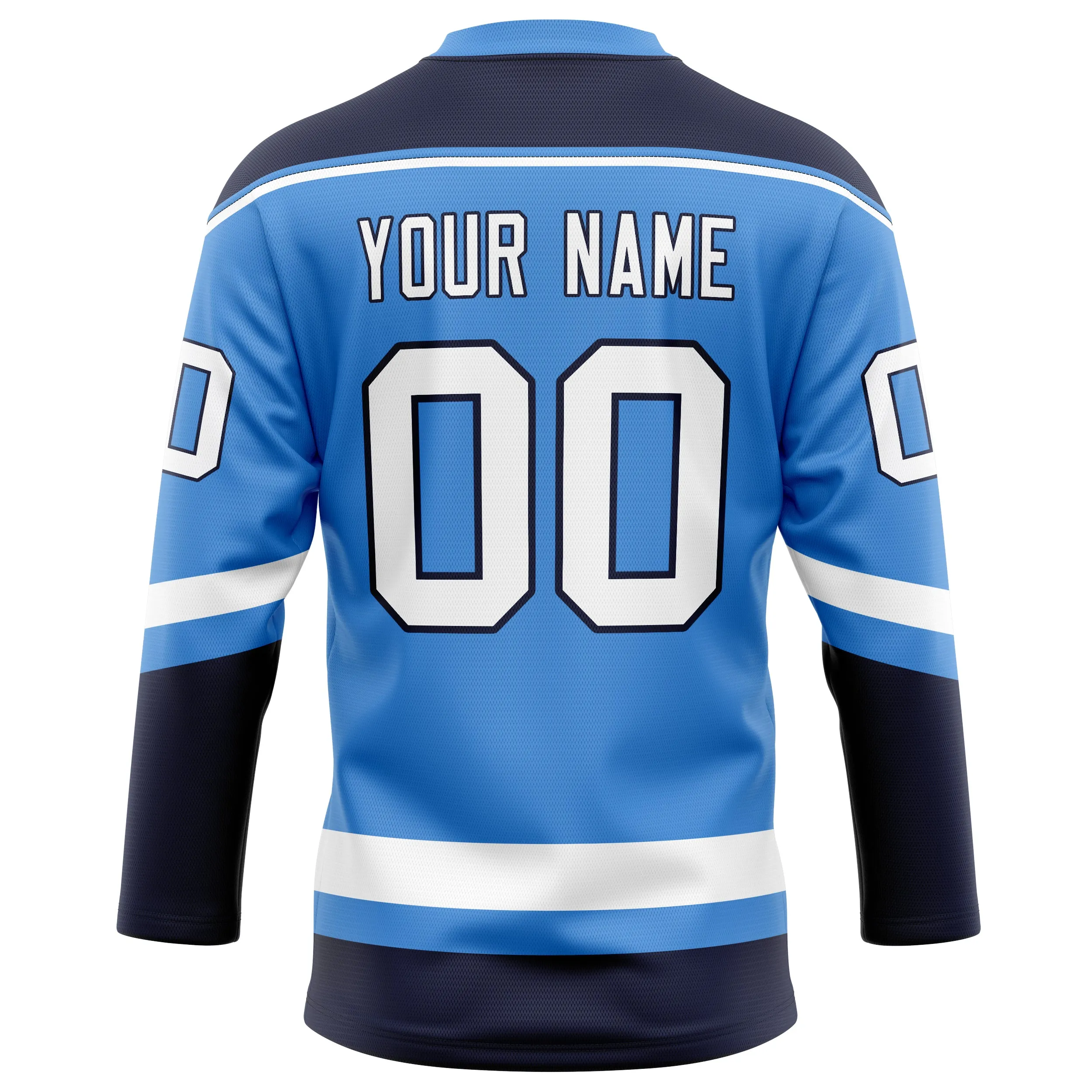 Custom Electric Blue White Solid Colour Hockey Jersey sold by Tailorly product image thumbnail 4