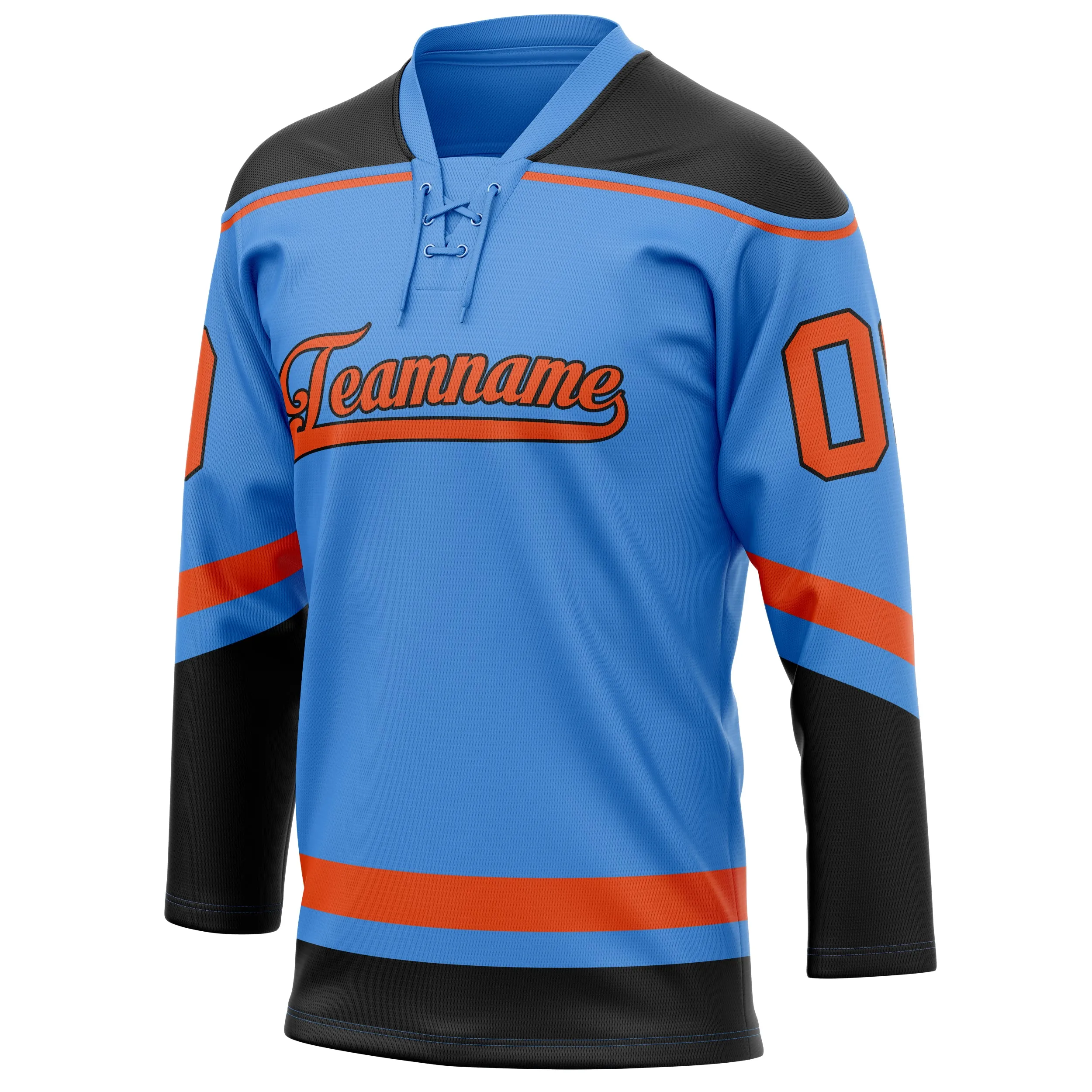 Custom Electric Blue Red Solid Colour Hockey Jersey sold by Tailorly product image thumbnail 3