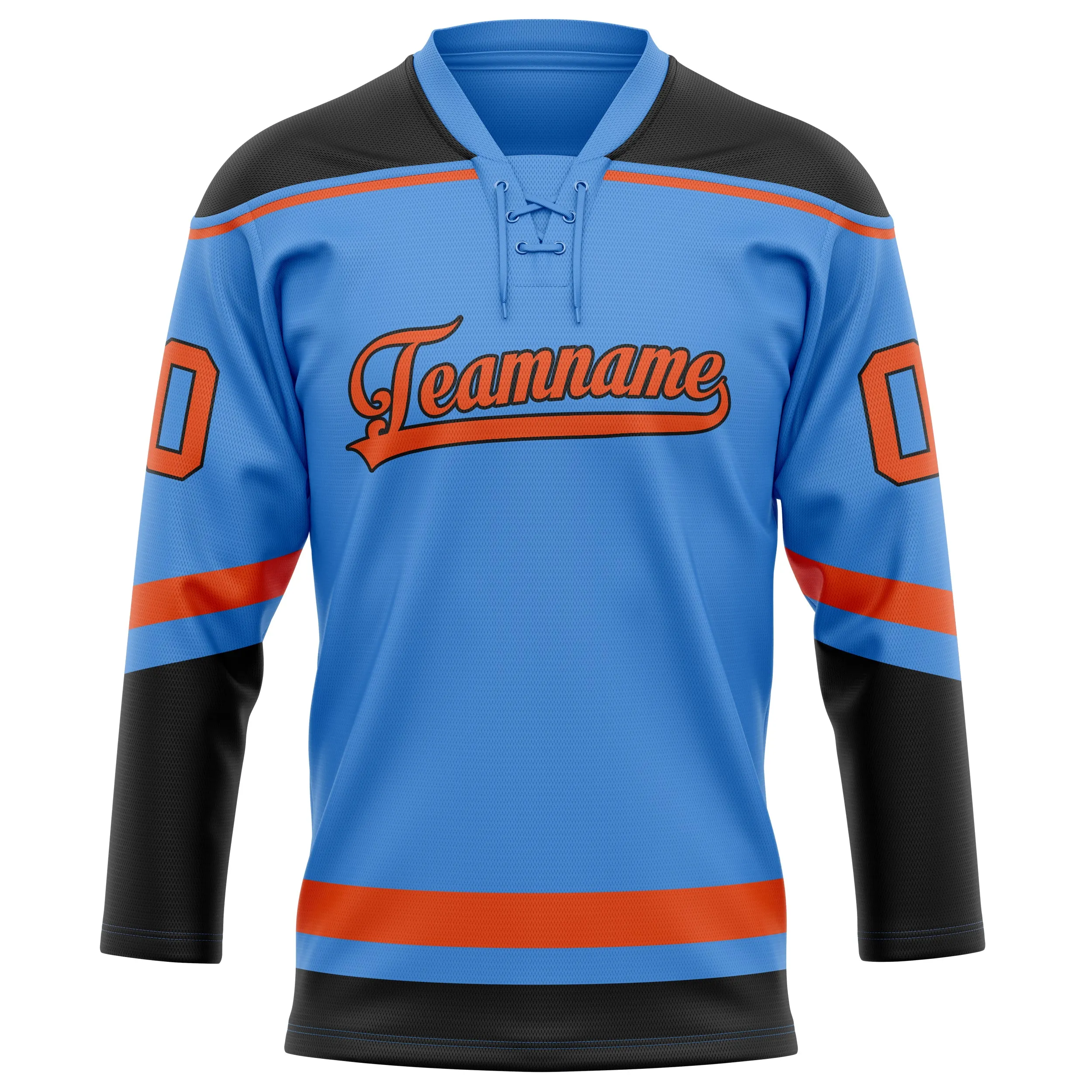 Custom Electric Blue Red Solid Colour Hockey Jersey sold by Tailorly product image thumbnail 2