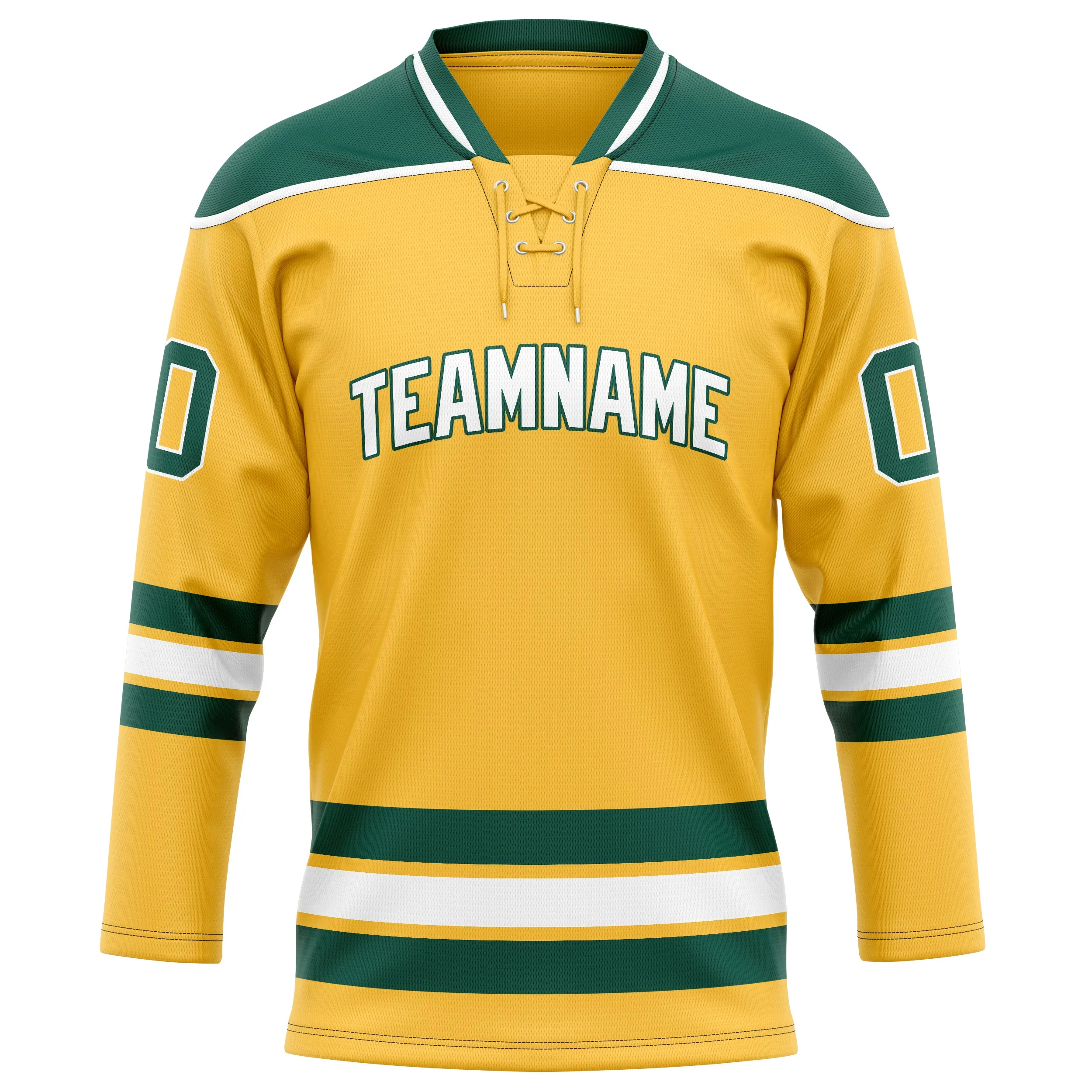 Custom Gold Kelly Green Solid Colour Hockey Jersey sold by Tailorly product image thumbnail 2