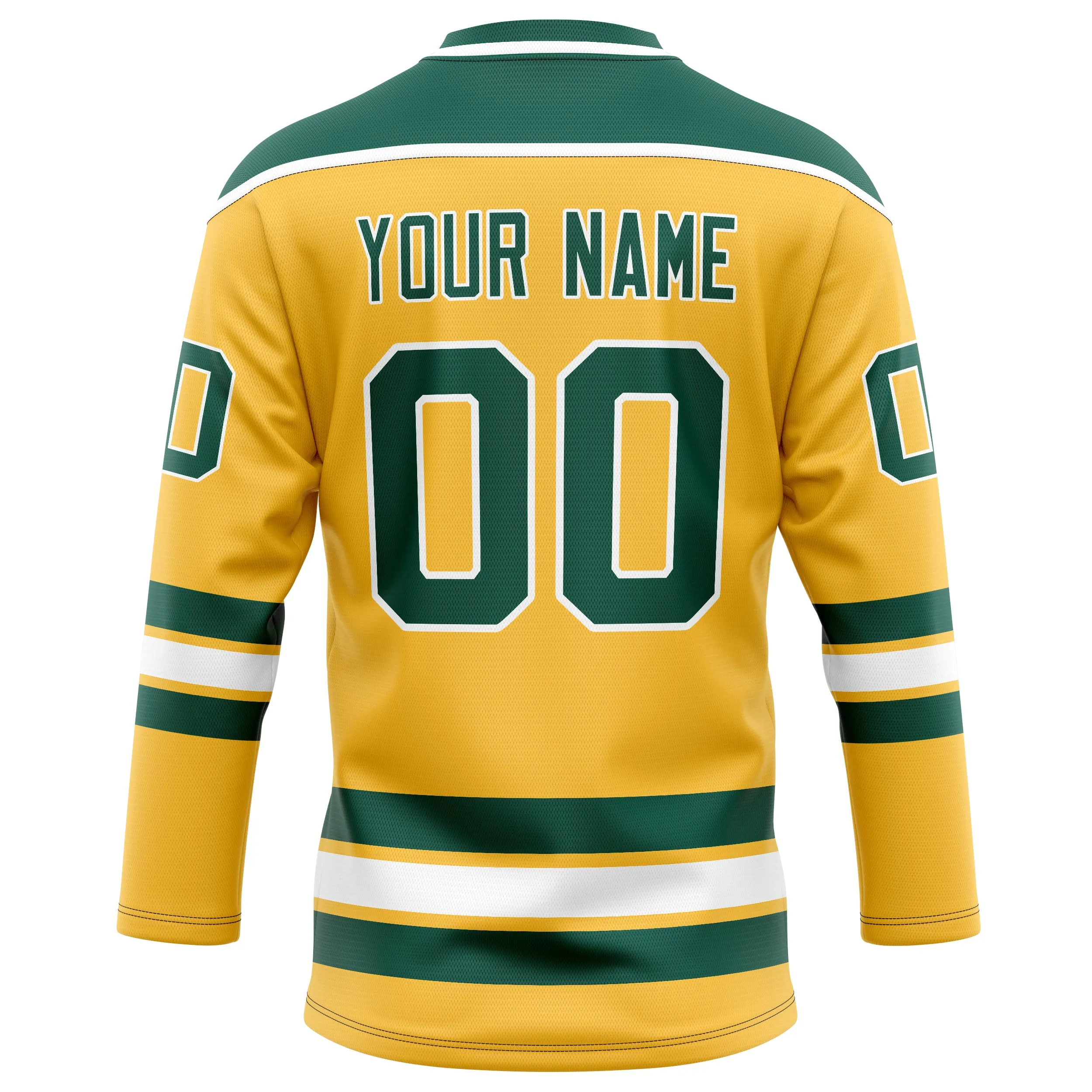 Custom Gold Kelly Green Solid Colour Hockey Jersey sold by Tailorly product image thumbnail 4